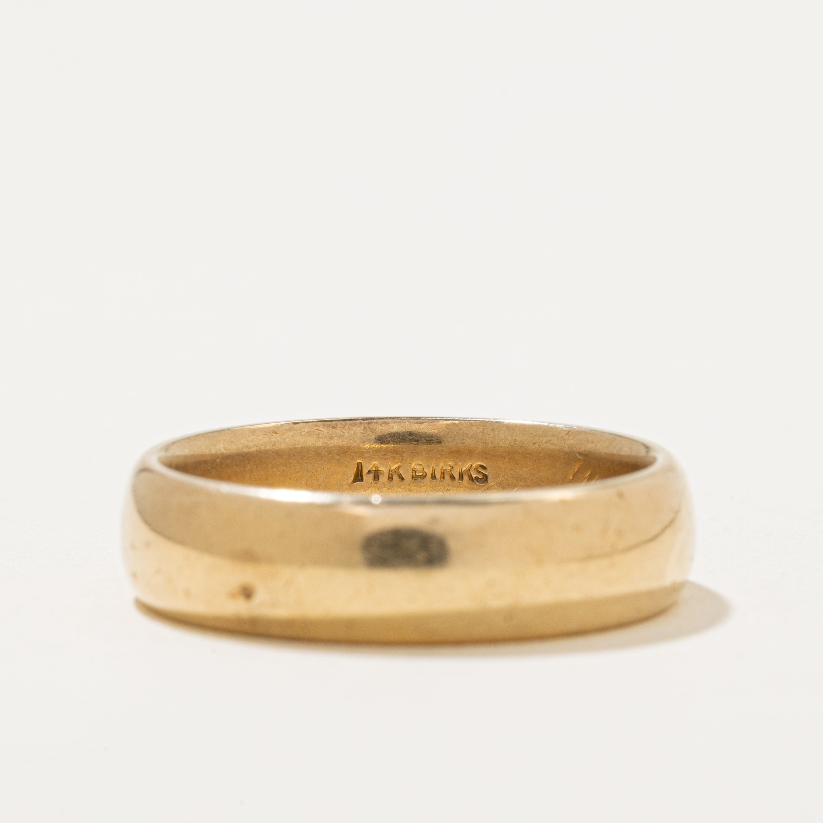 'Birks' 14k Yellow Gold Plain Band | 5.75mm | SZ 9.5