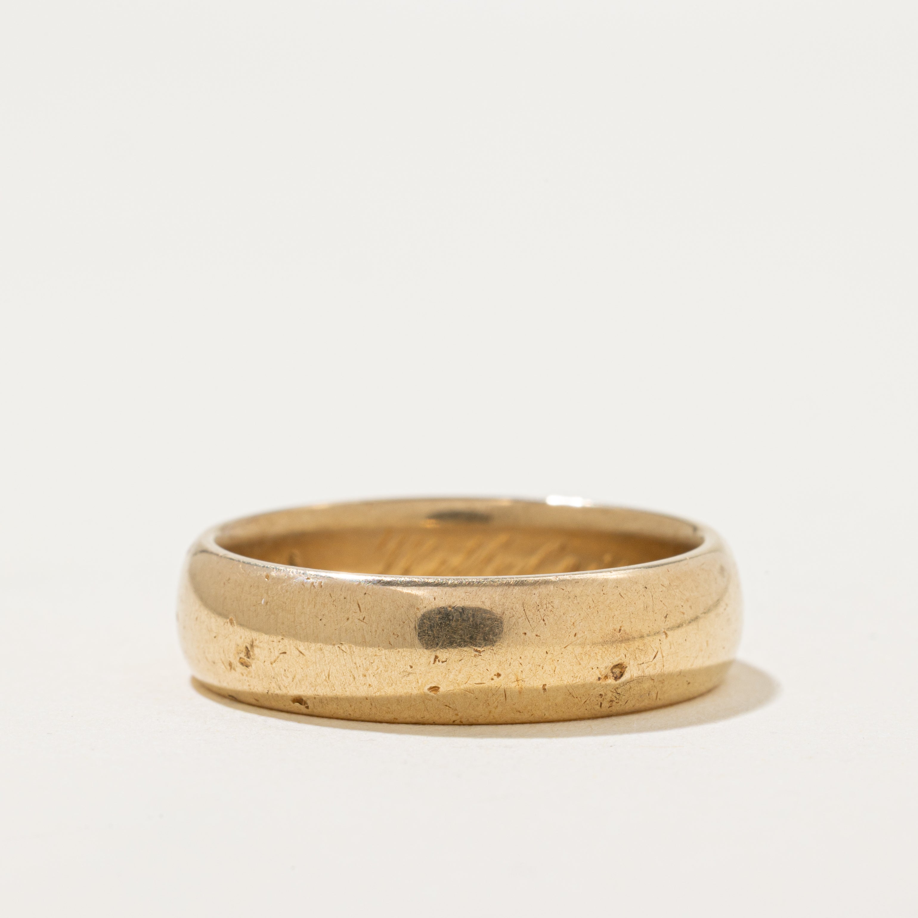 'Birks' 14k Yellow Gold Plain Band | 5.75mm | SZ 9.5