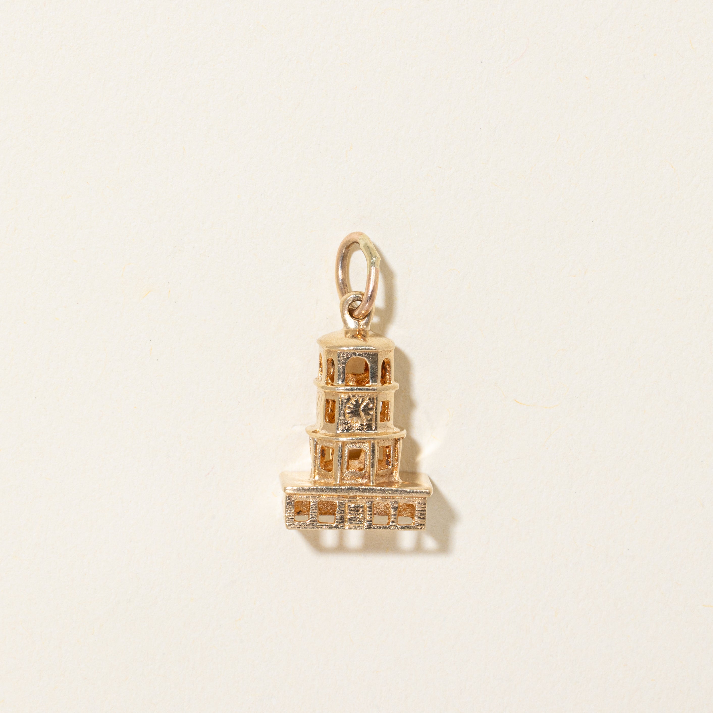 10k Yellow Gold Halifax Town Clock Charm