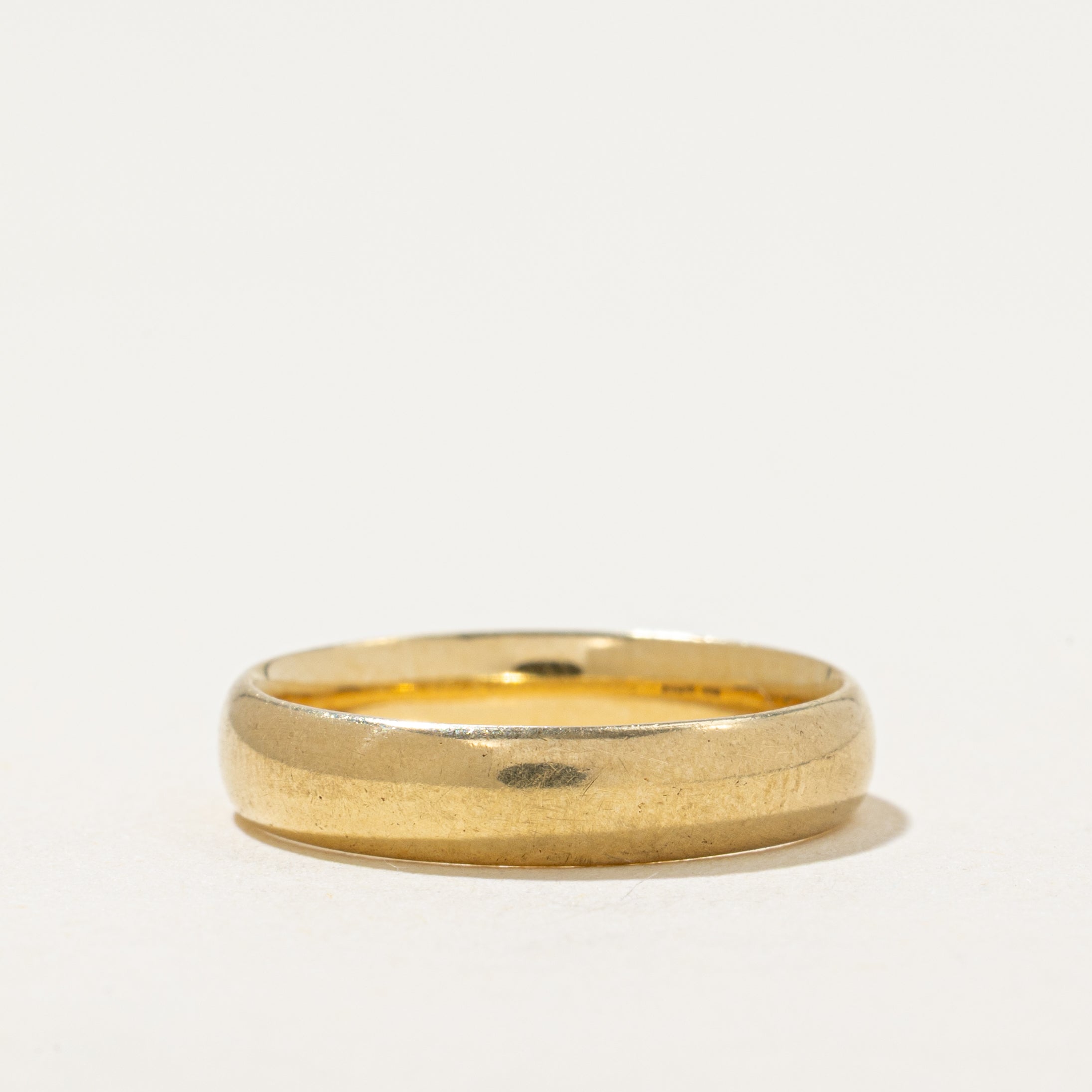 'Birks' 18k Yellow Gold Plain Band | 4mm | SZ 5