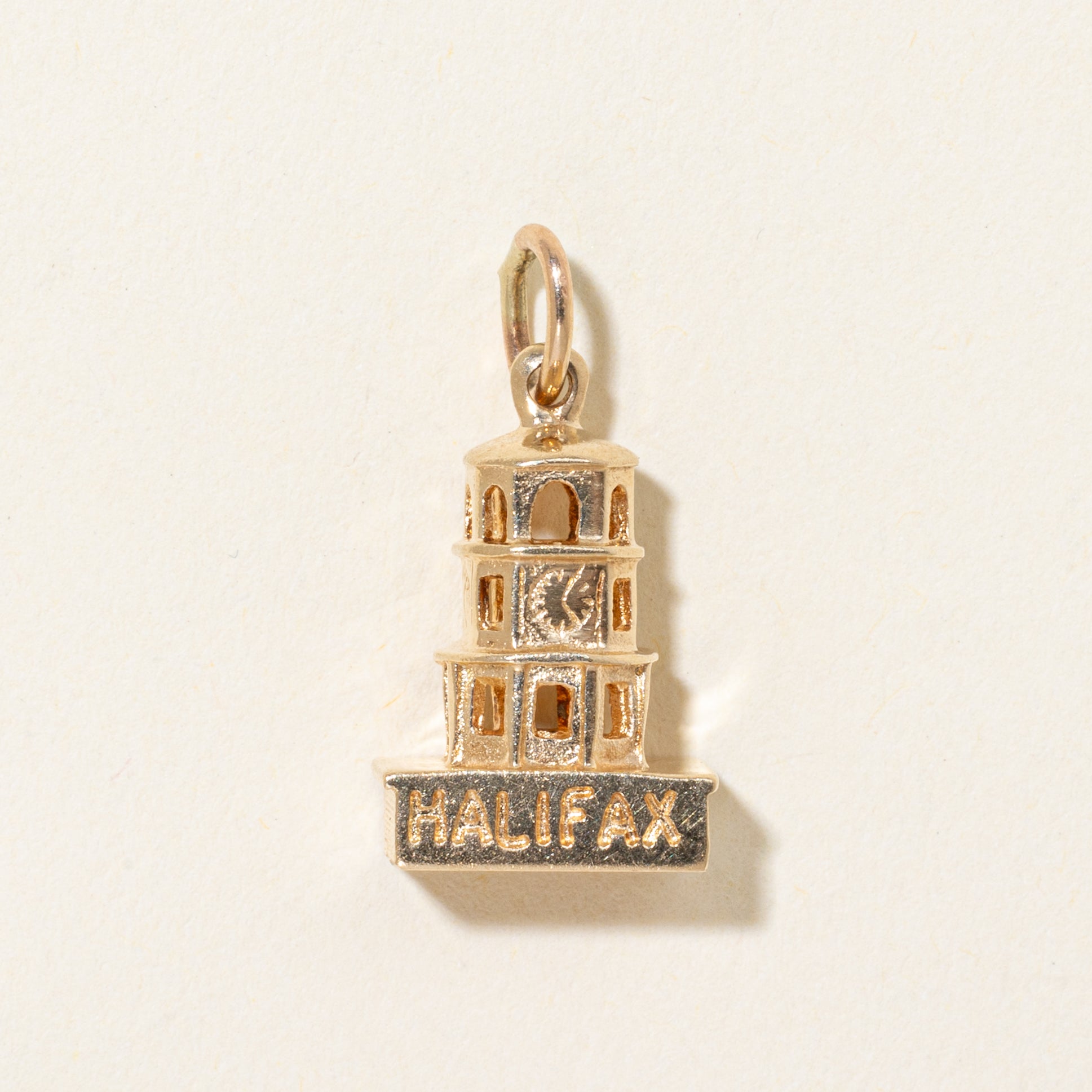 10k Yellow Gold Halifax Town Clock Charm