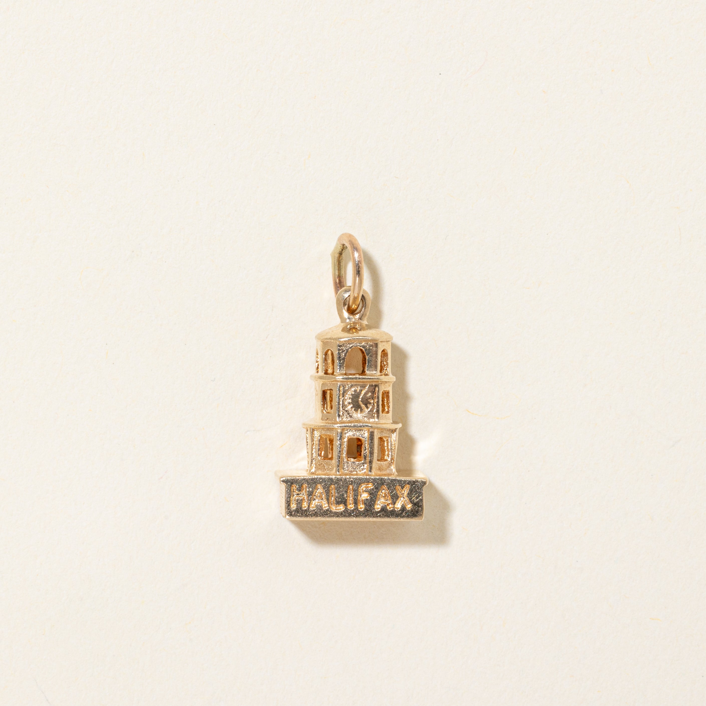 10k Yellow Gold Halifax Town Clock Charm