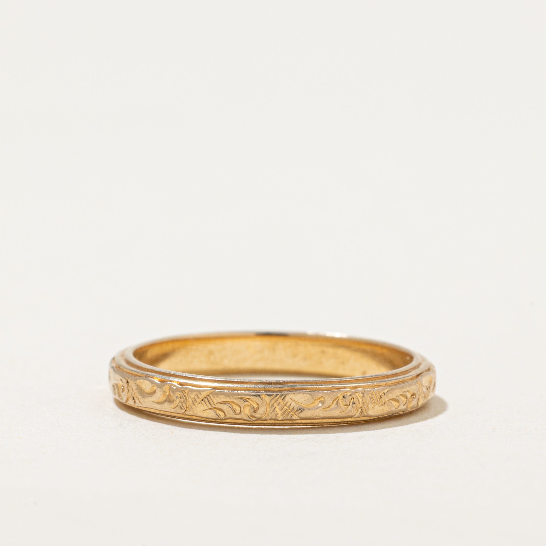 'Birks' 14k Yellow Gold Textured Band | SZ 5