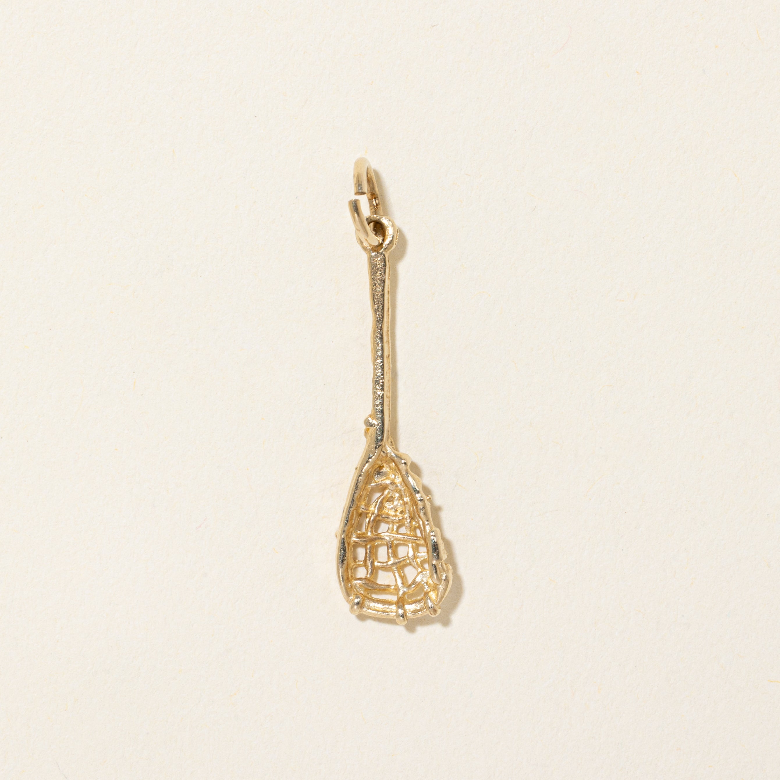 10k Yellow Gold Lacrosse Stick Charm