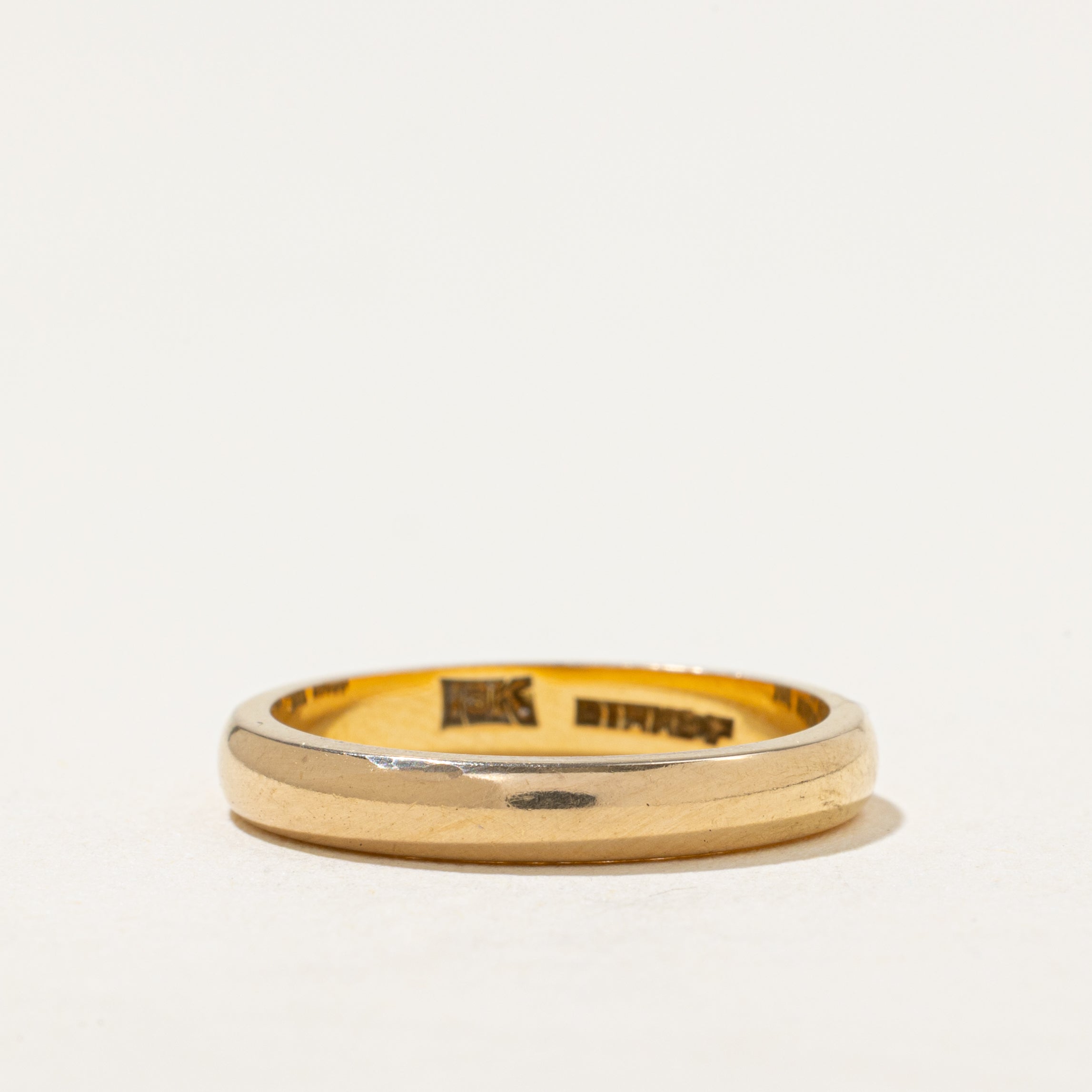 Bague Birks en or jaune 18 carats, simple | 3 mm | Taille 6