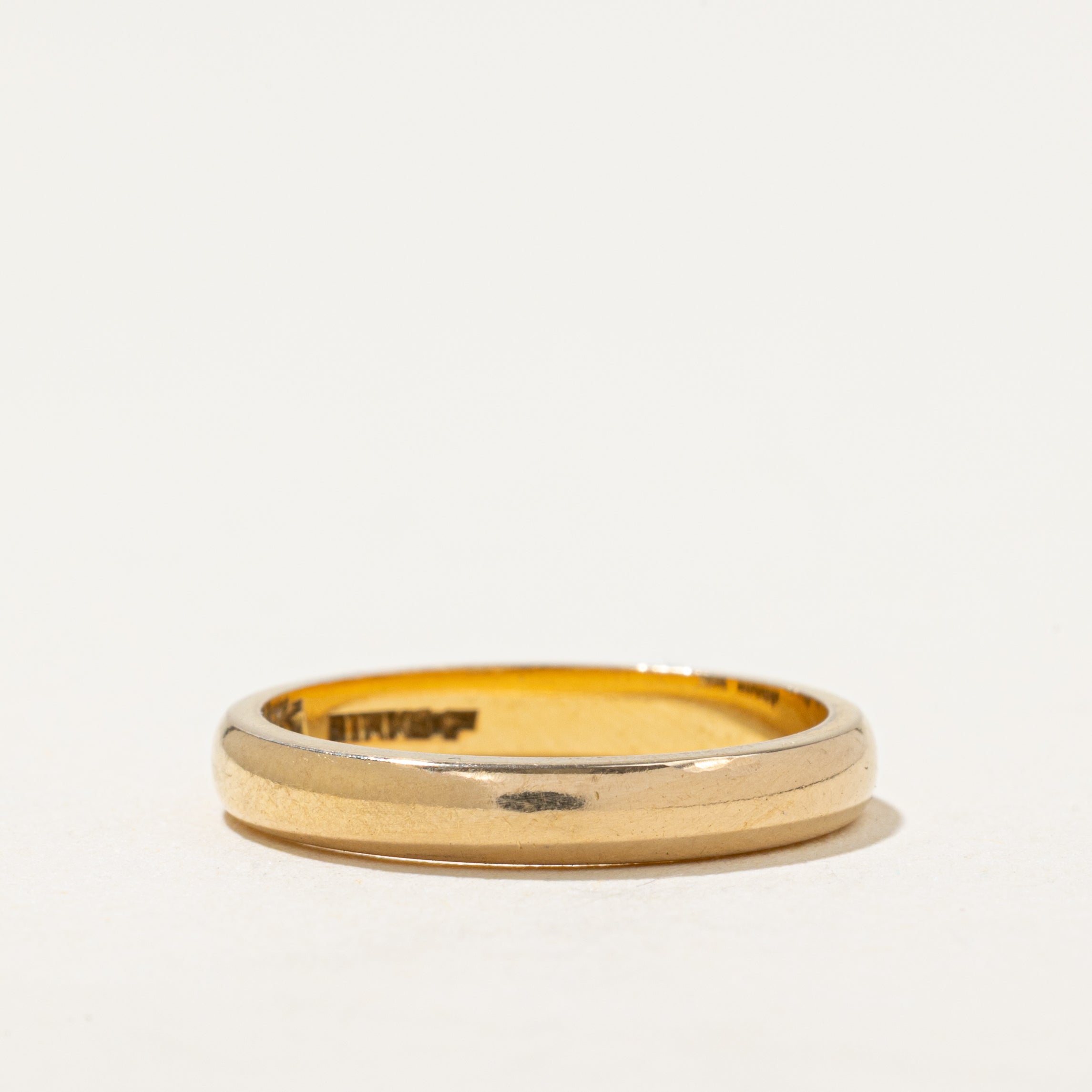 Bague Birks en or jaune 18 carats, simple | 3 mm | Taille 6
