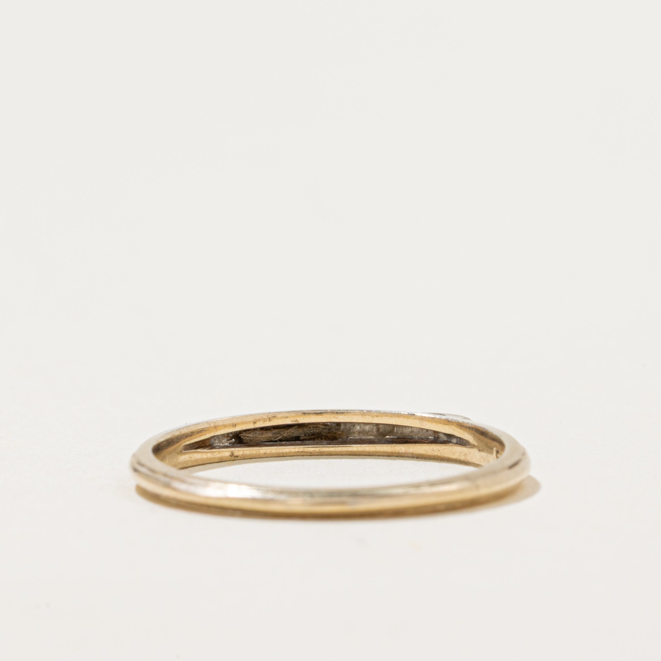 'Birks' 14k Two Tone Gold Thin Ring | SZ 5.5