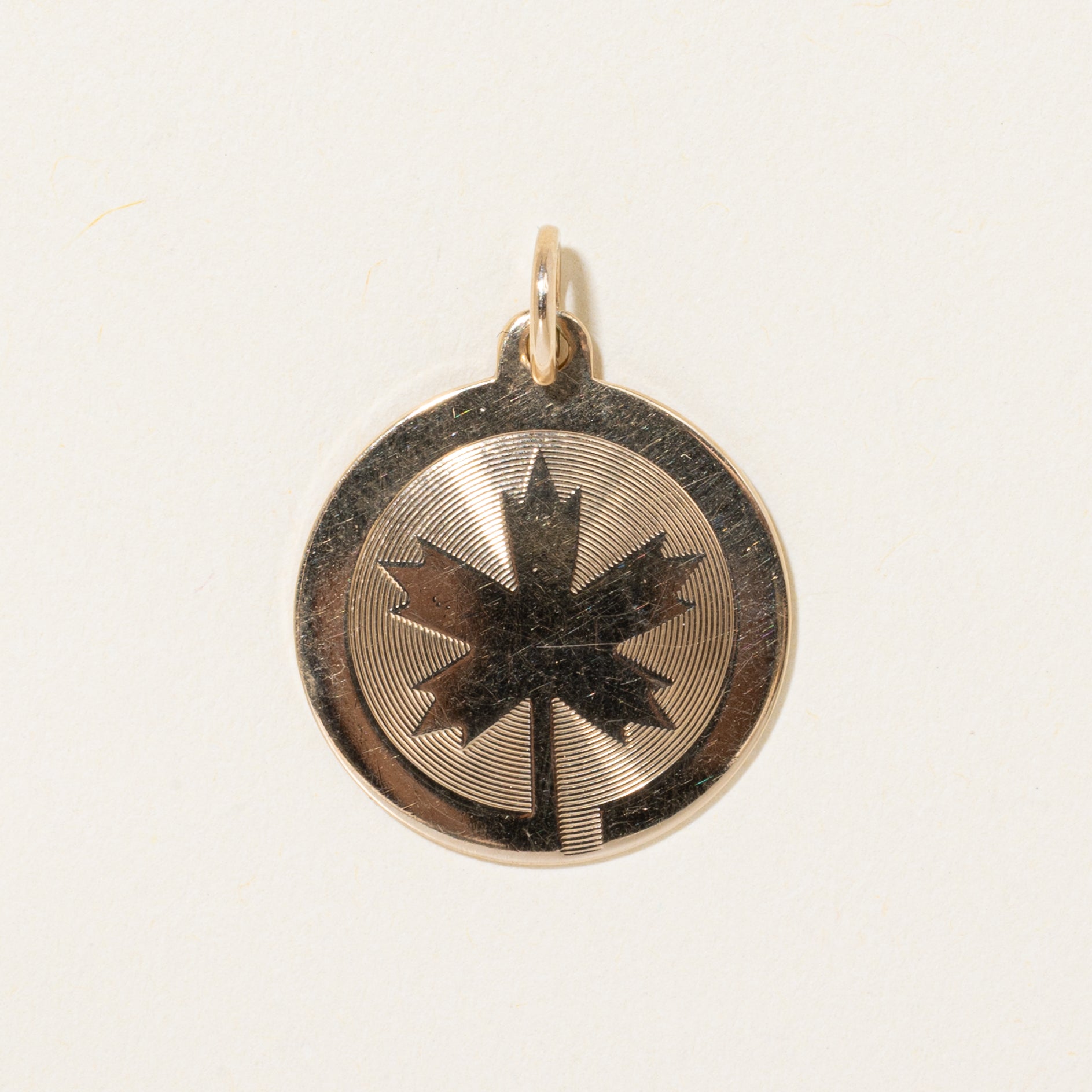 10k Yellow Gold Air Canada Maple Leaf Charm