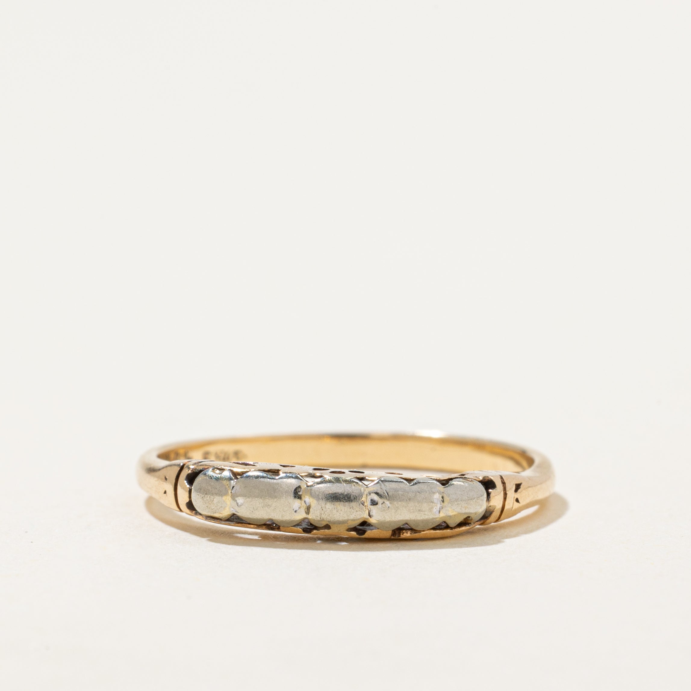 'Birks' 14k Two Tone Gold Ring | SZ 6.5