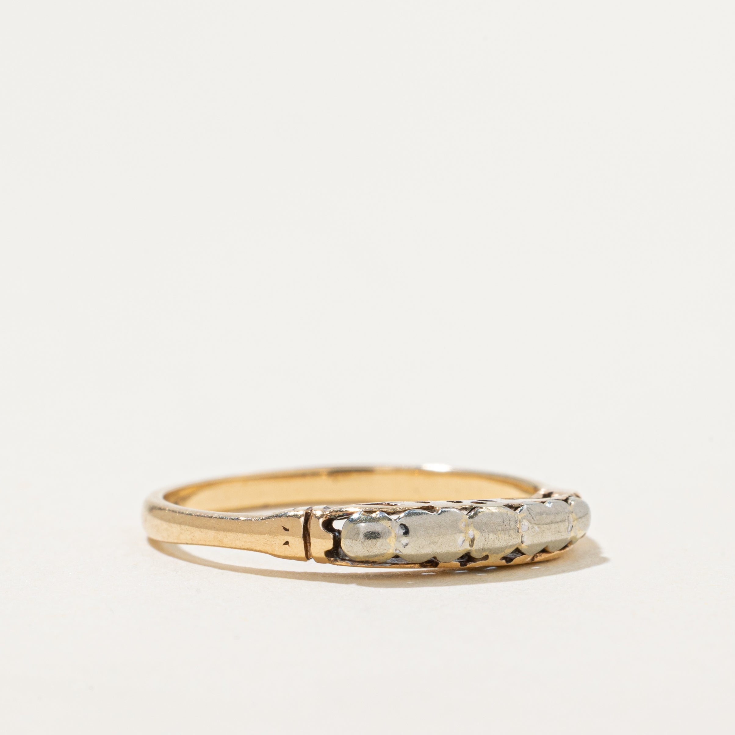 'Birks' 14k Two Tone Gold Ring | SZ 6.5