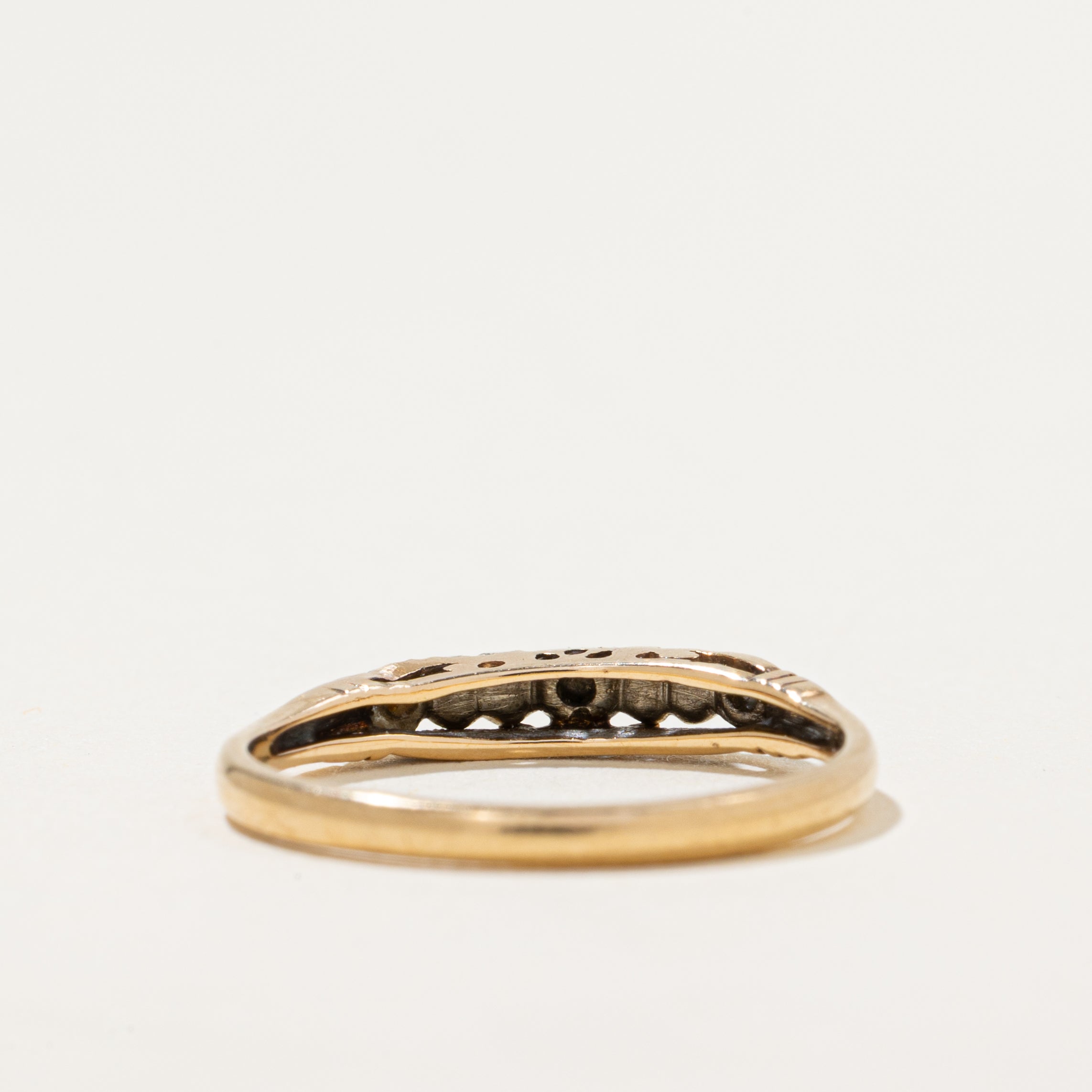 'Birks' 14k Two Tone Gold Ring | SZ 6.5