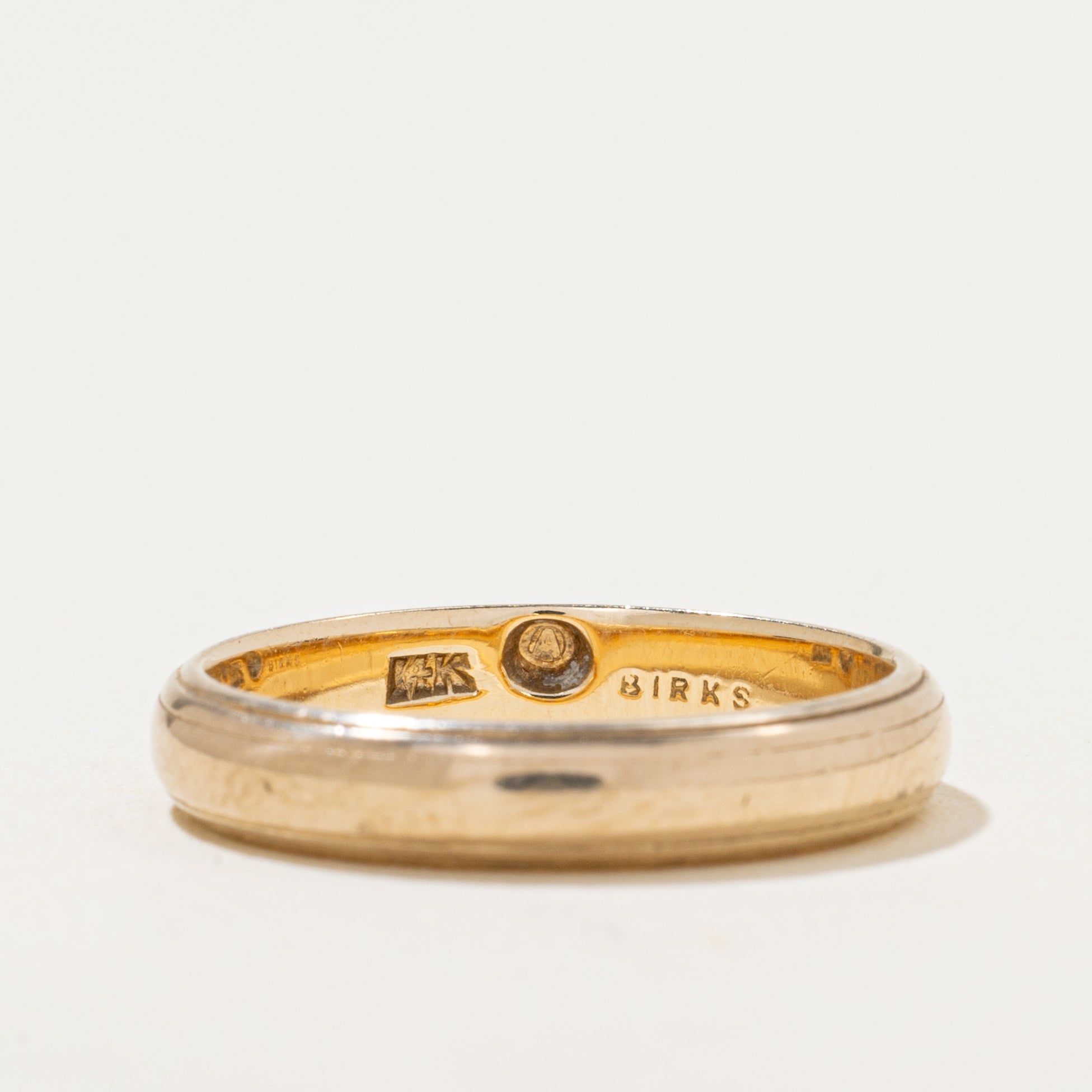 'Birks' 14k Yellow Gold Grooved Band | 3.5mm | SZ 6