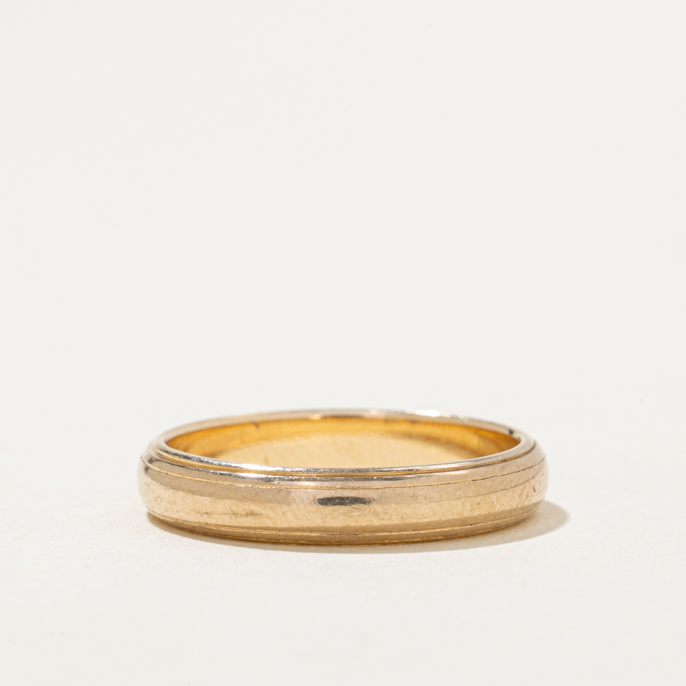 'Birks' 14k Yellow Gold Grooved Band | 3.5mm | SZ 6