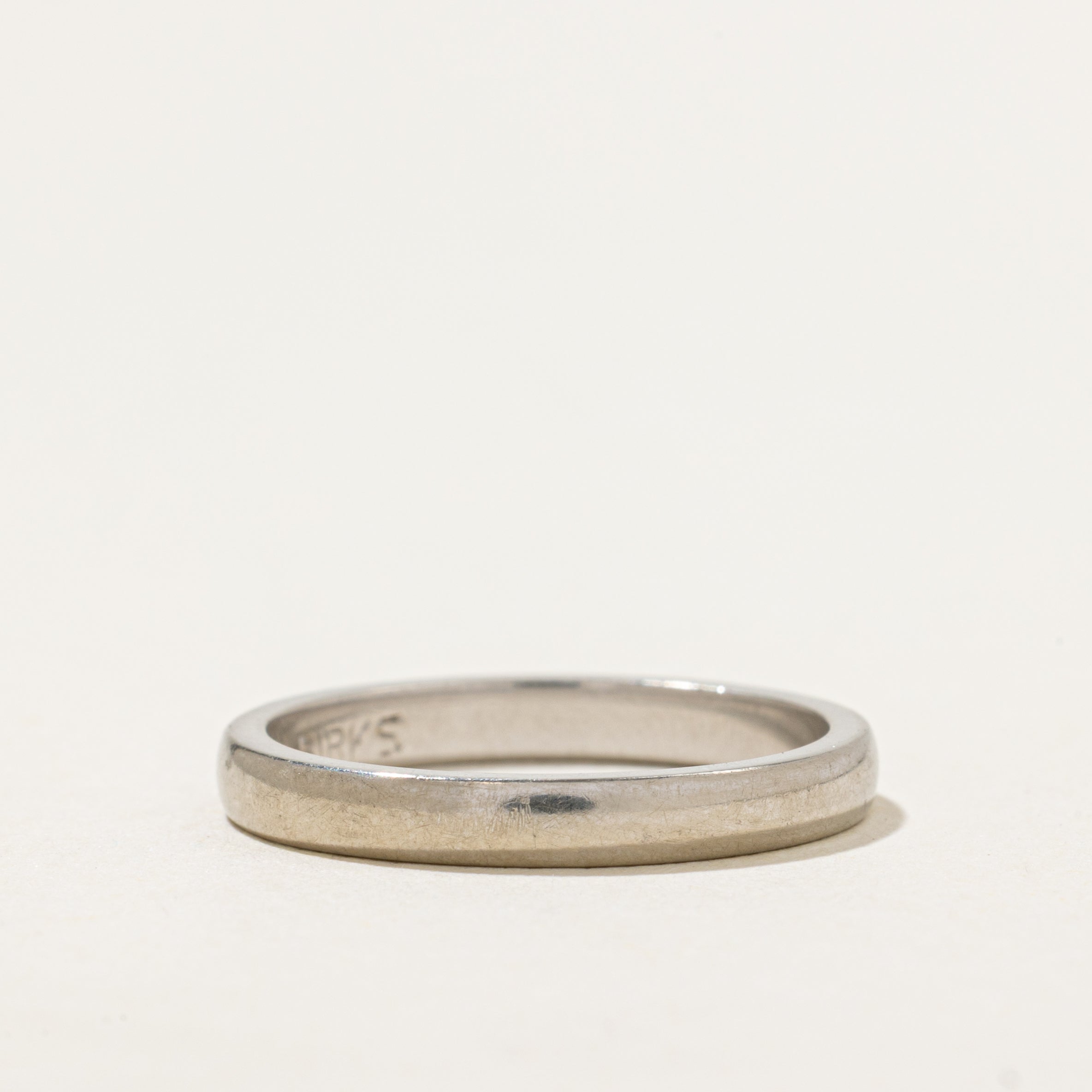 'Birks' 18k White Gold Plain Band | 2.6mm | SZ 6