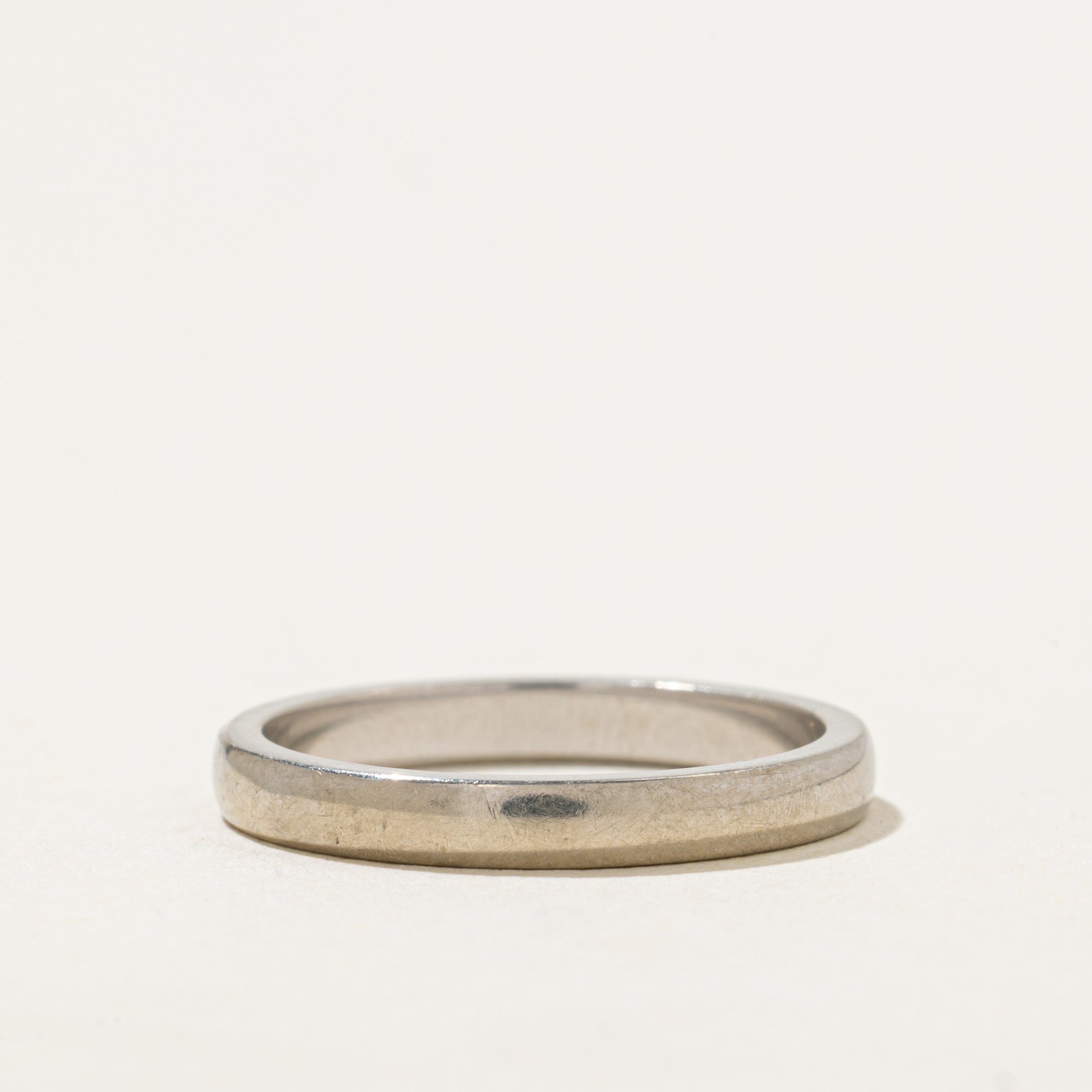 'Birks' 18k White Gold Plain Band | 2.6mm | SZ 6