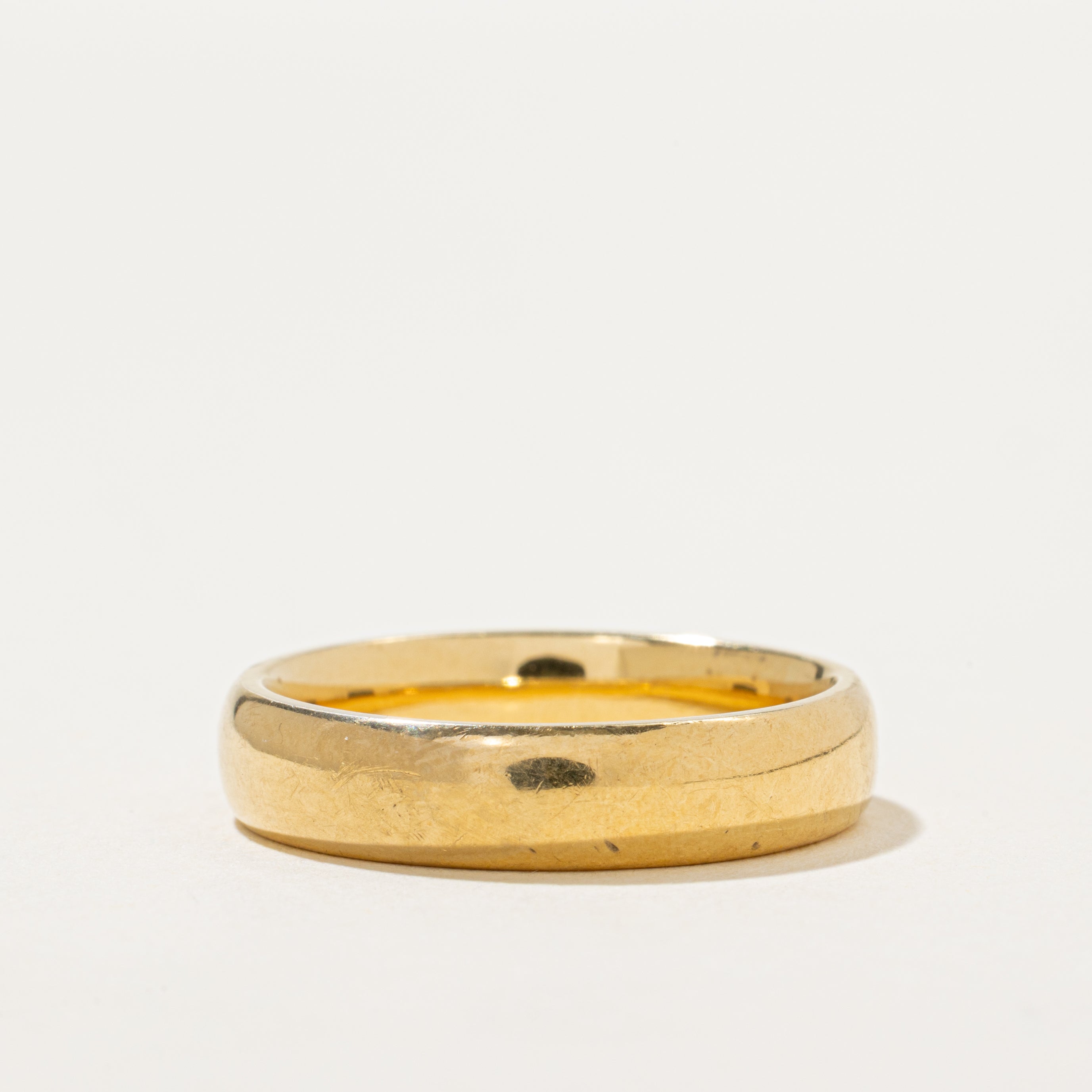 'Birks' 18k Yellow Gold Plain Band | 4.75mm | SZ 8.5