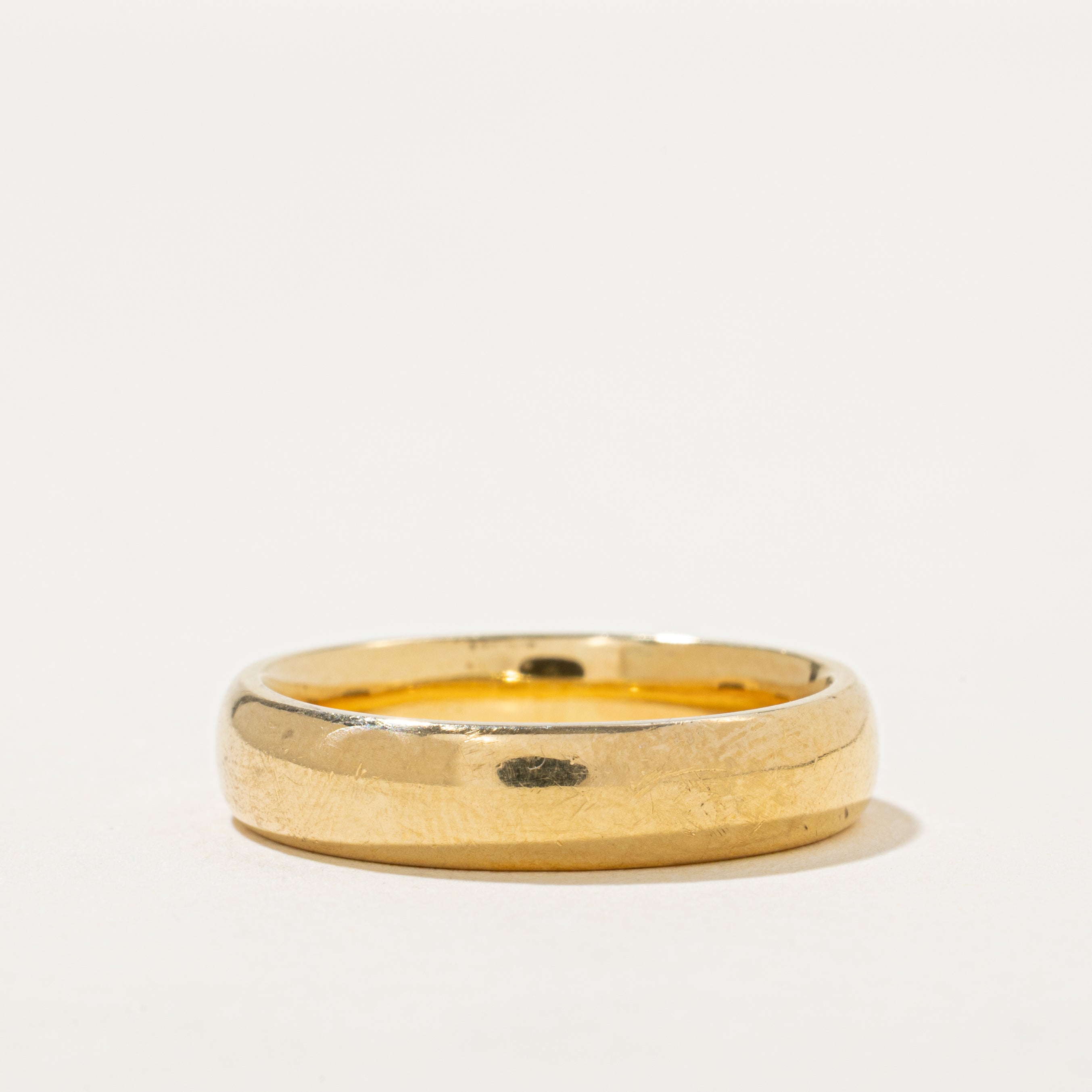 'Birks' 18k Yellow Gold Plain Band | 4.75mm | SZ 8.5