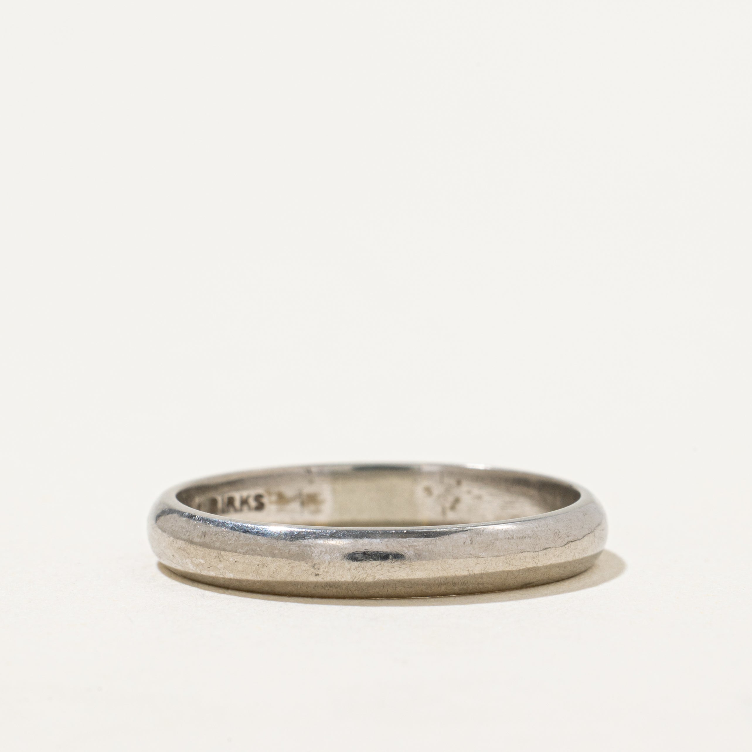 'Birks' 18k White Gold Plain Band | 3.25mm | SZ 8
