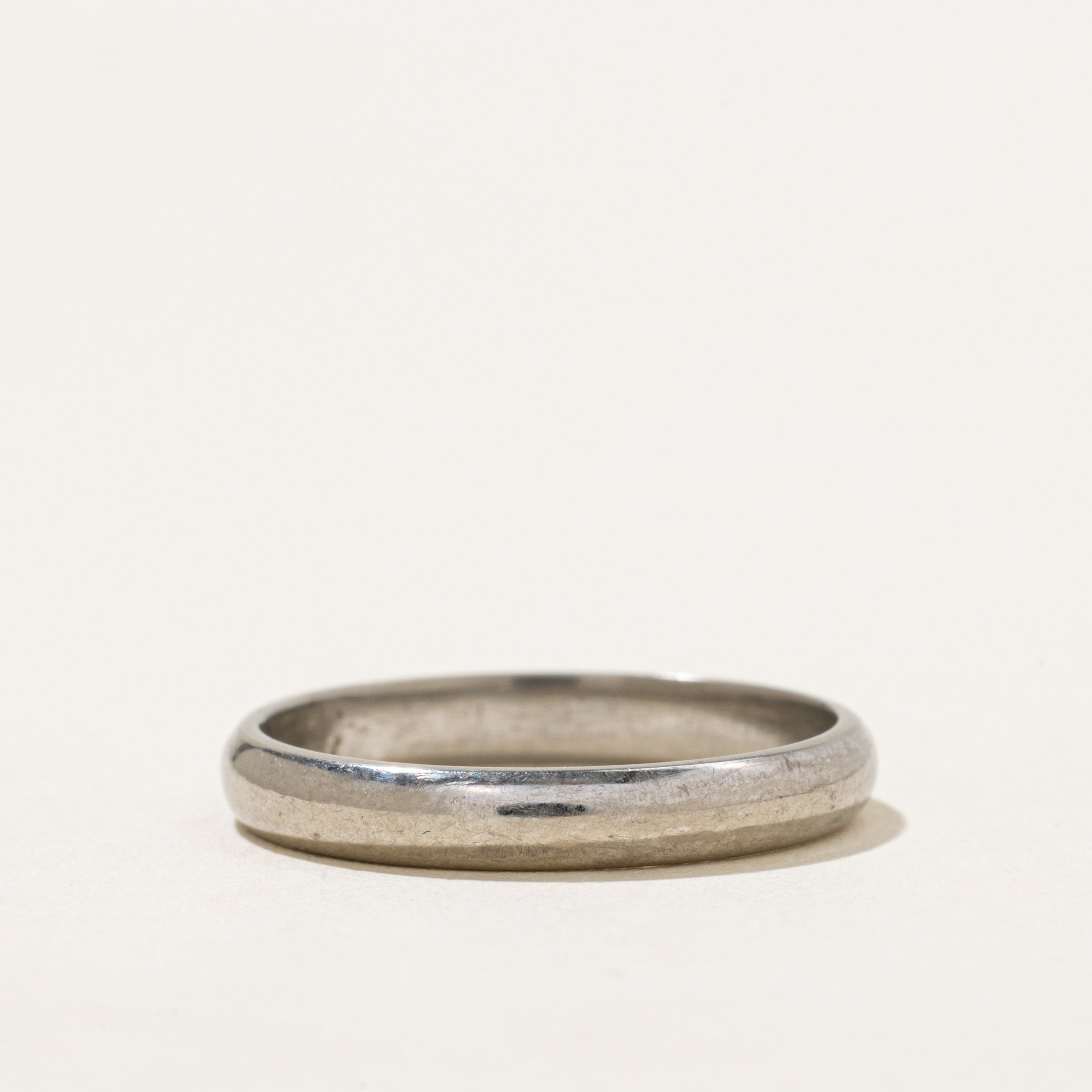 'Birks' 18k White Gold Plain Band | 3.25mm | SZ 8
