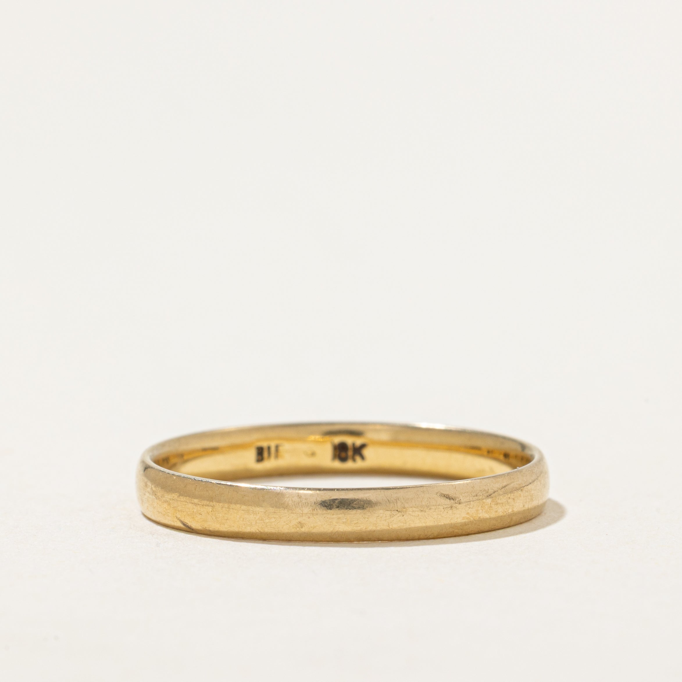 'Birks' 18k Yellow Gold Plain Band | 2.6mm | SZ 7.25