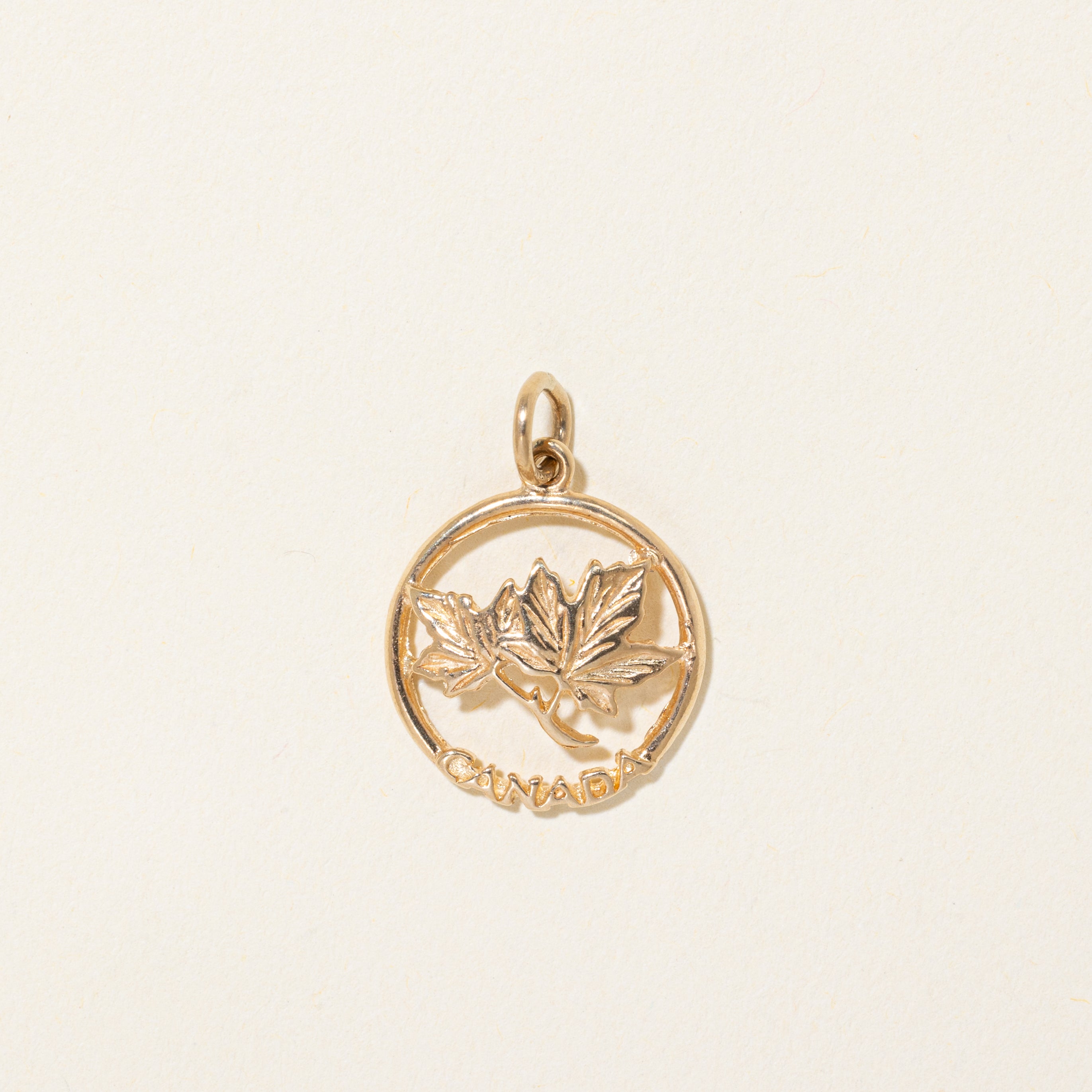 10k Yellow Gold Openwork Maple Leaf Charm