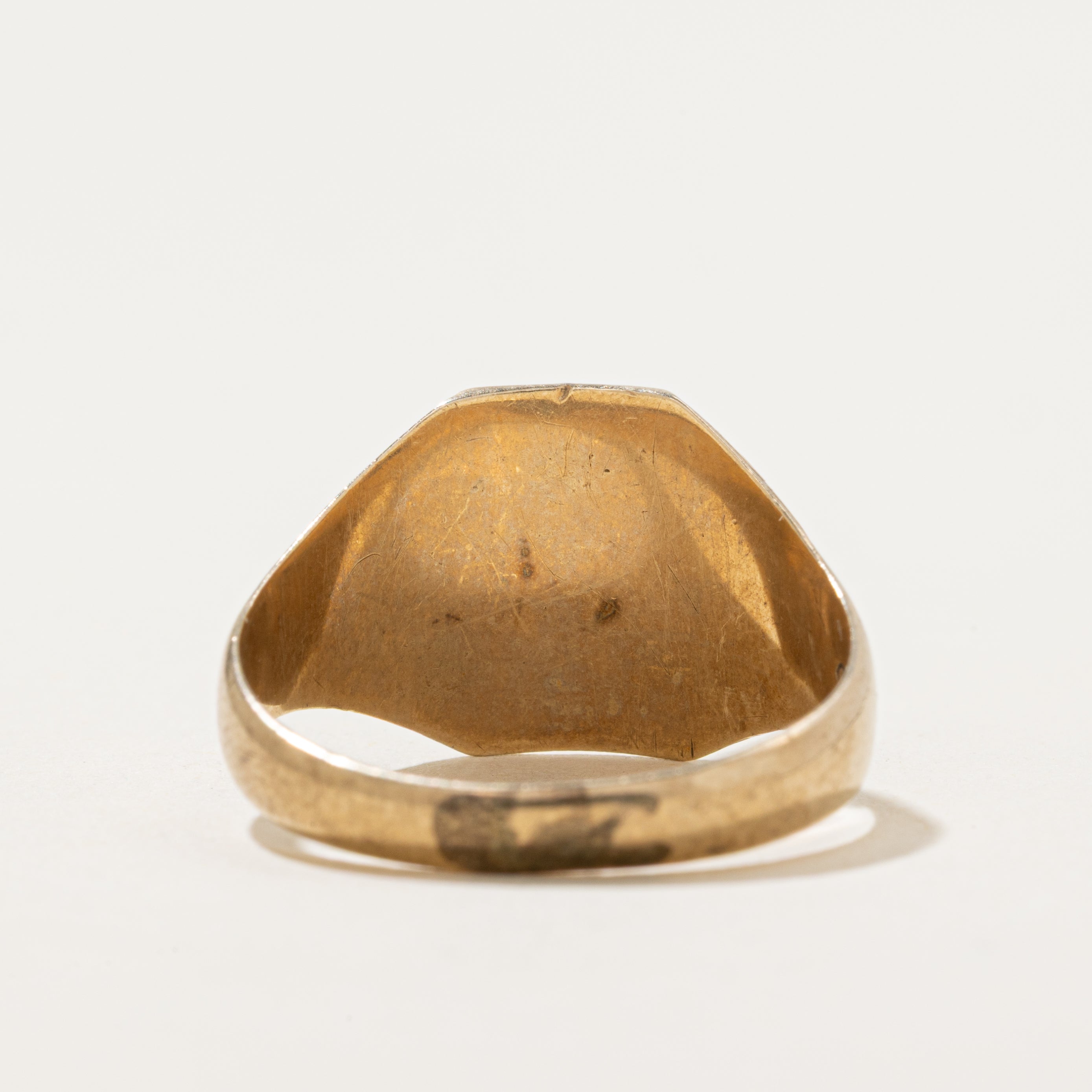 Vintage Canadian 10k "JEW" Initial Signet Ring | 3mm | SZ 10.25
