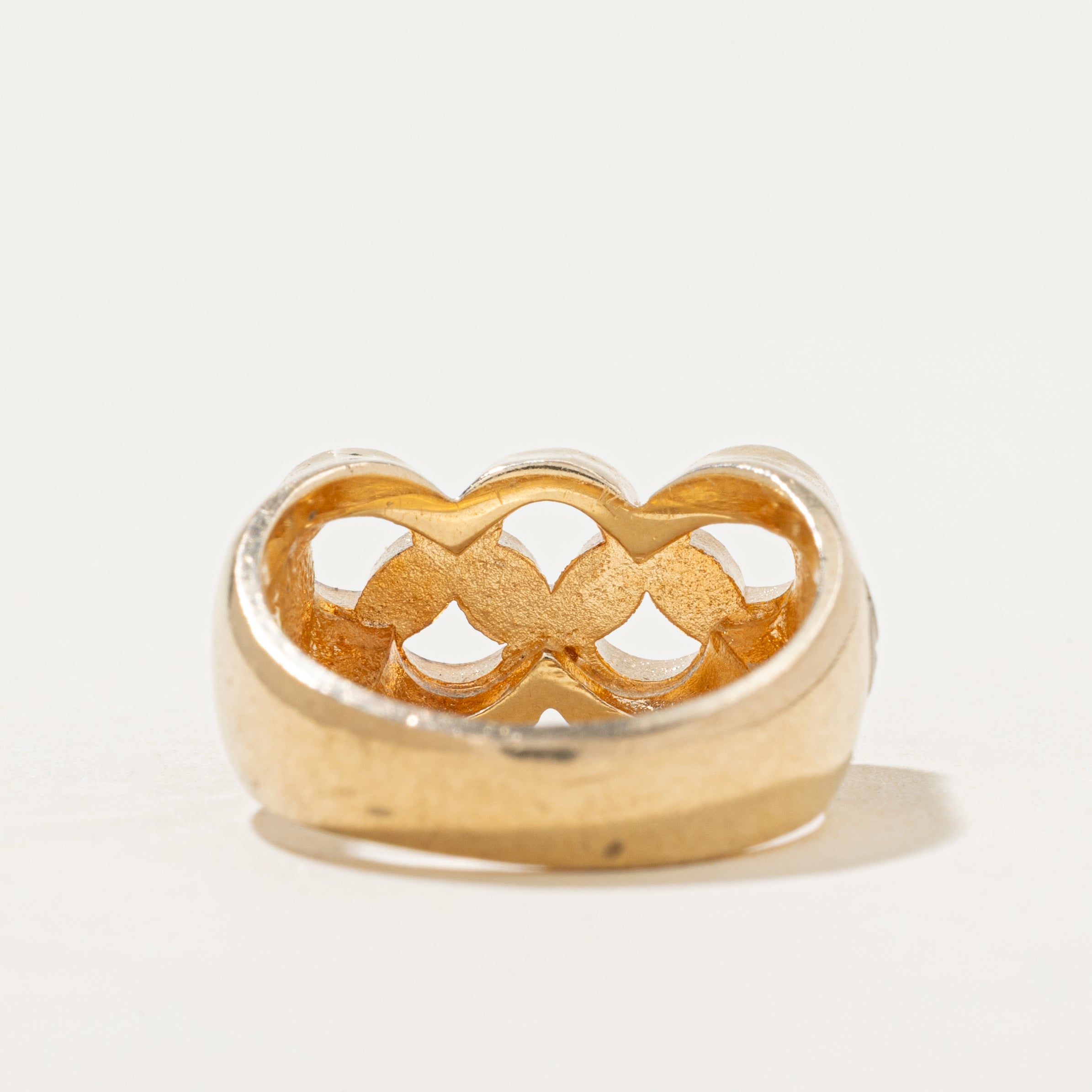 10k Gold Two Tone Gold Canadian Olympic Logo Ring | SZ 4.75