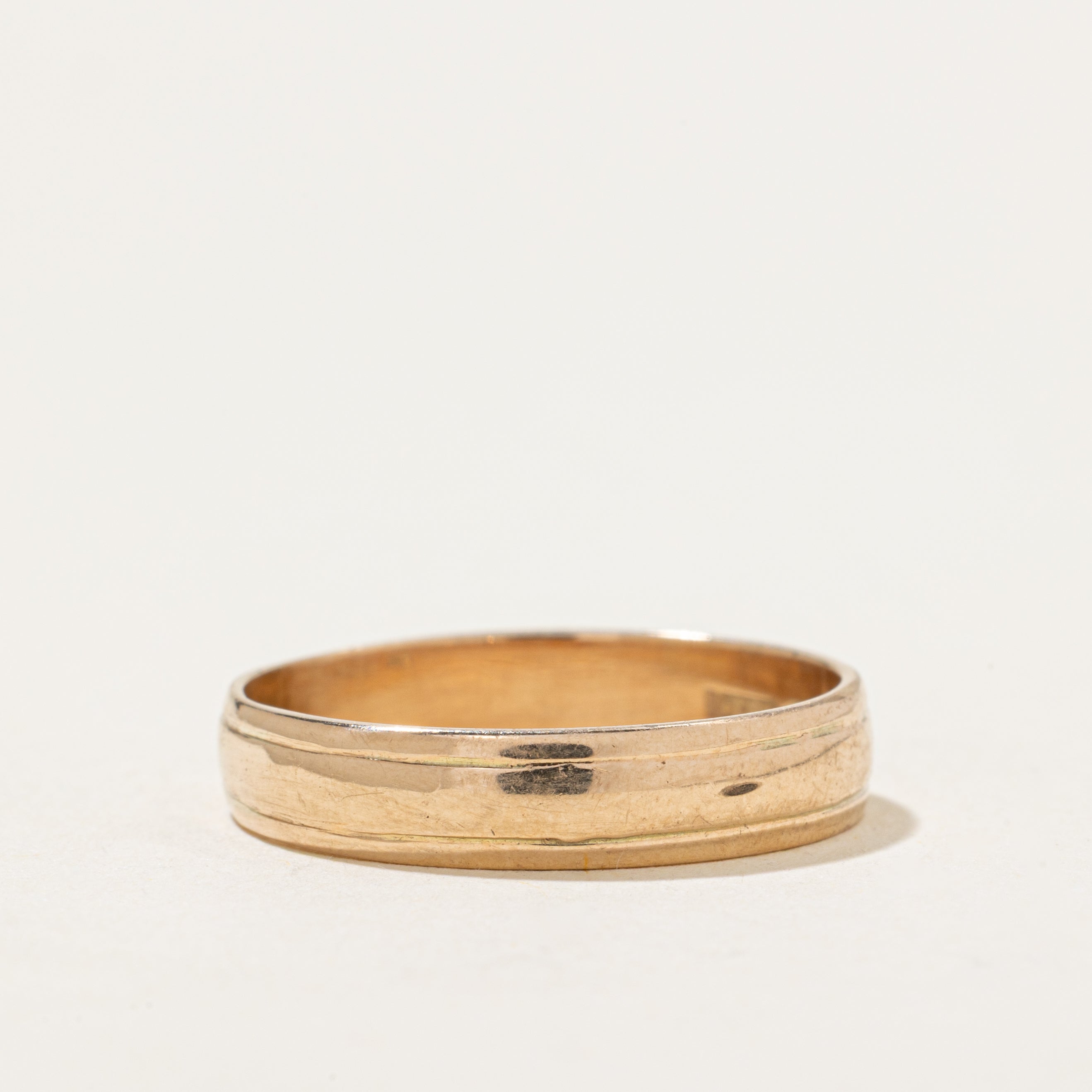 Vintage Canadian 10k Grooved Band | 4.5mm | SZ 8.5