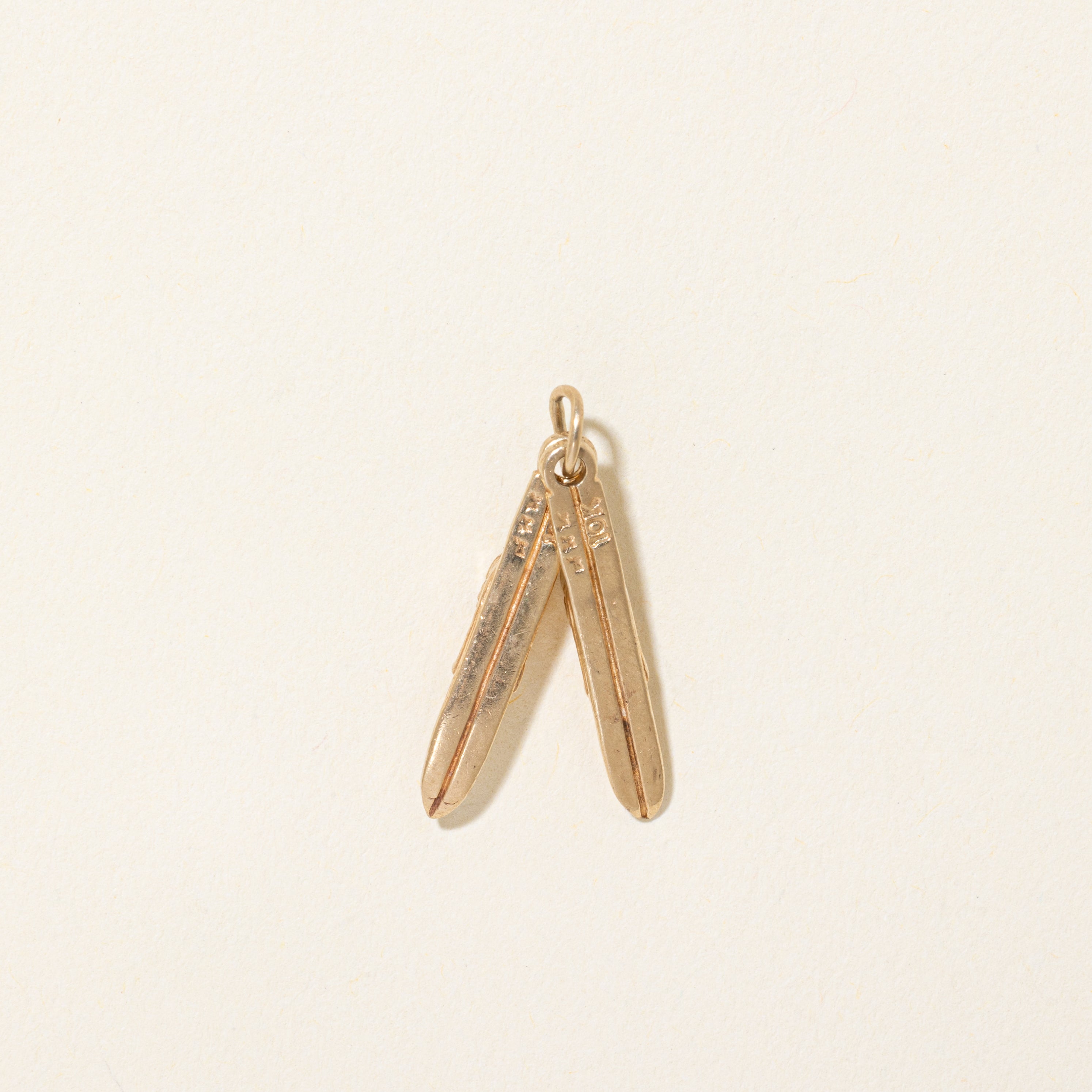 10k Yellow Gold Ski Charm