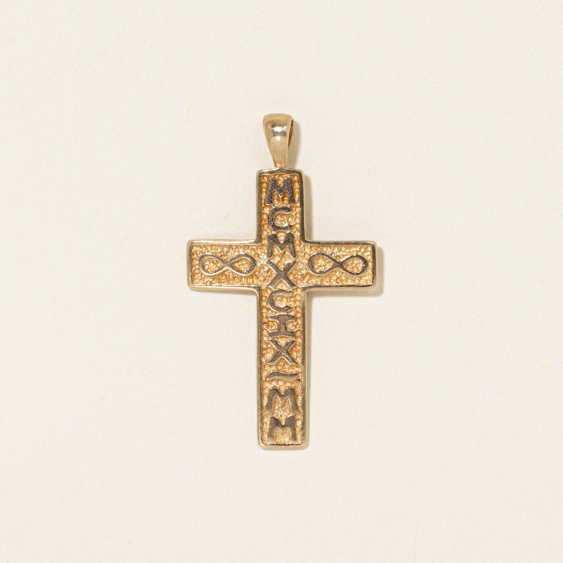 2000 Birmingham 9k Yellow Gold Y2K Cross Pendant