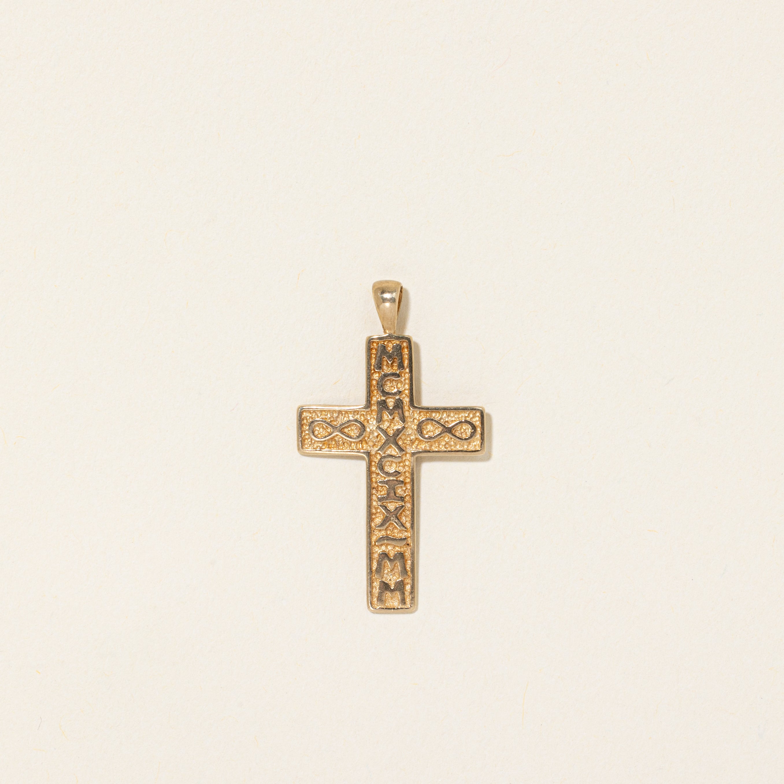 2000 Birmingham 9k Yellow Gold Y2K Cross Pendant