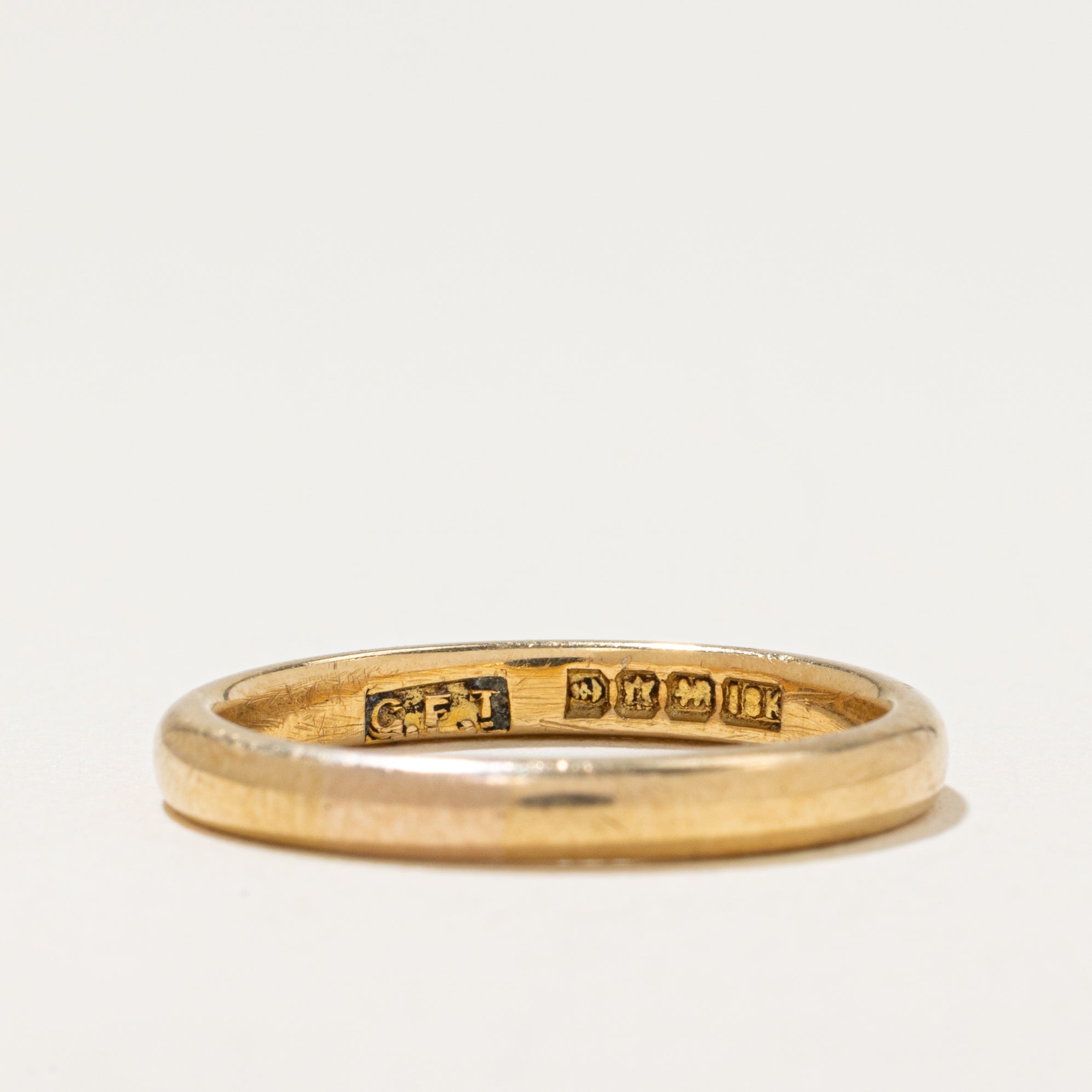 Vintage Canadian Pseudo Hallmarked 18k Yellow Gold Band | 2.7mm | SZ 6.75