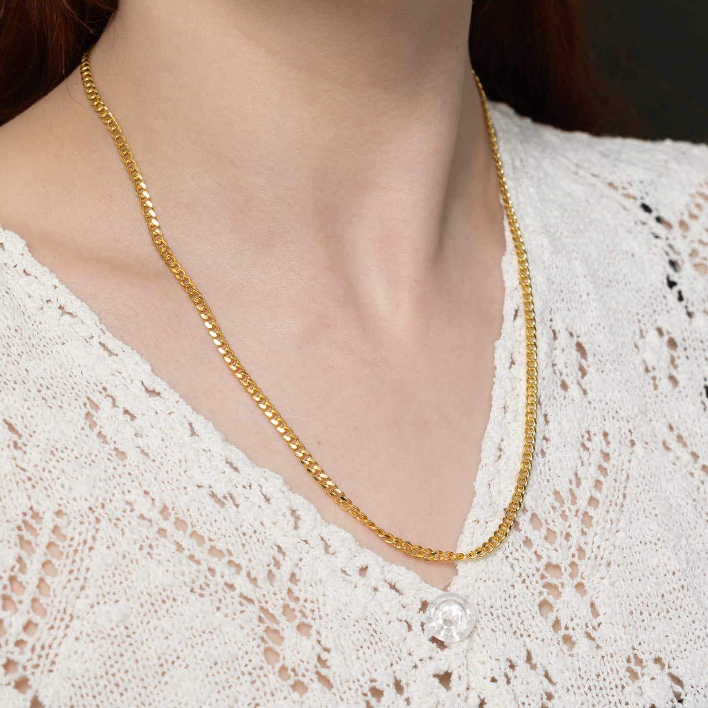 10K Yellow Gold Curb Link Chain | 19.5"