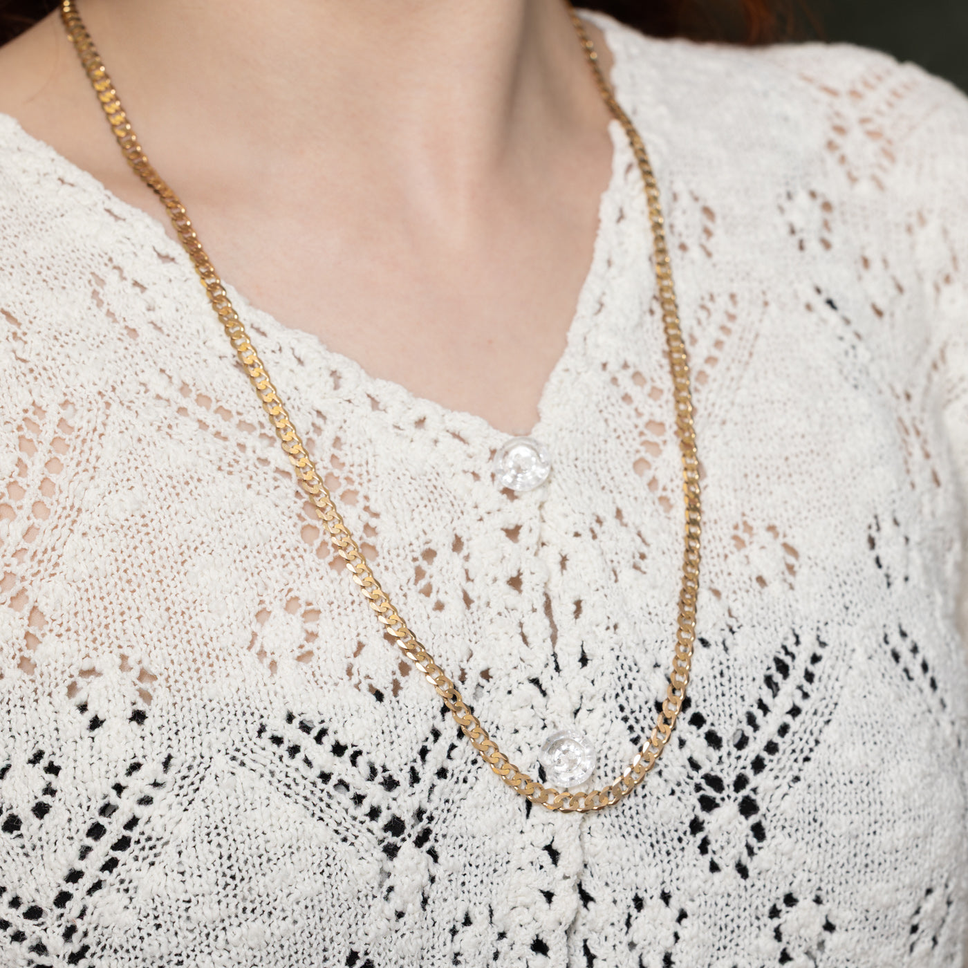 Italian 10K Yellow Gold Curb Link Chain | 26"