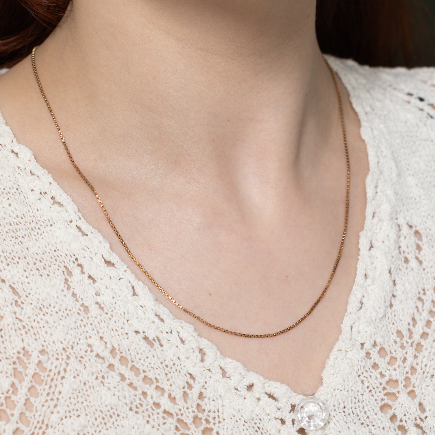 10K Rose Gold Box Link Chain | 19.5"
