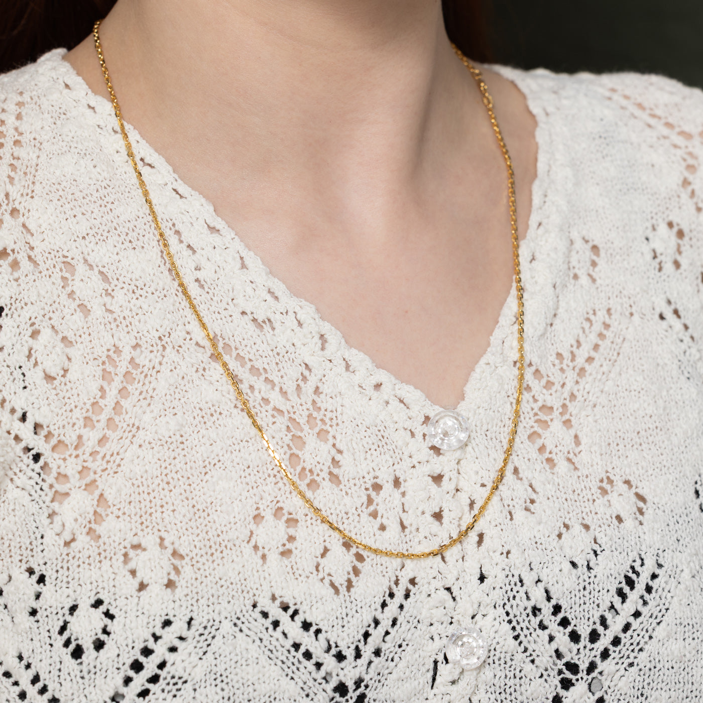 10K Yellow Gold Cable Link Chain | 24"