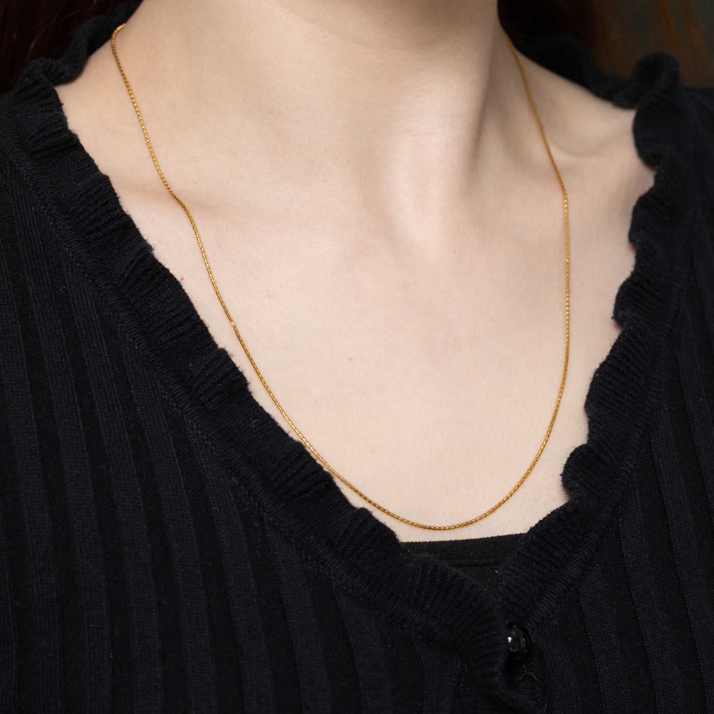 14K Rich Yellow Gold Thin Snake Chain | 21.5"