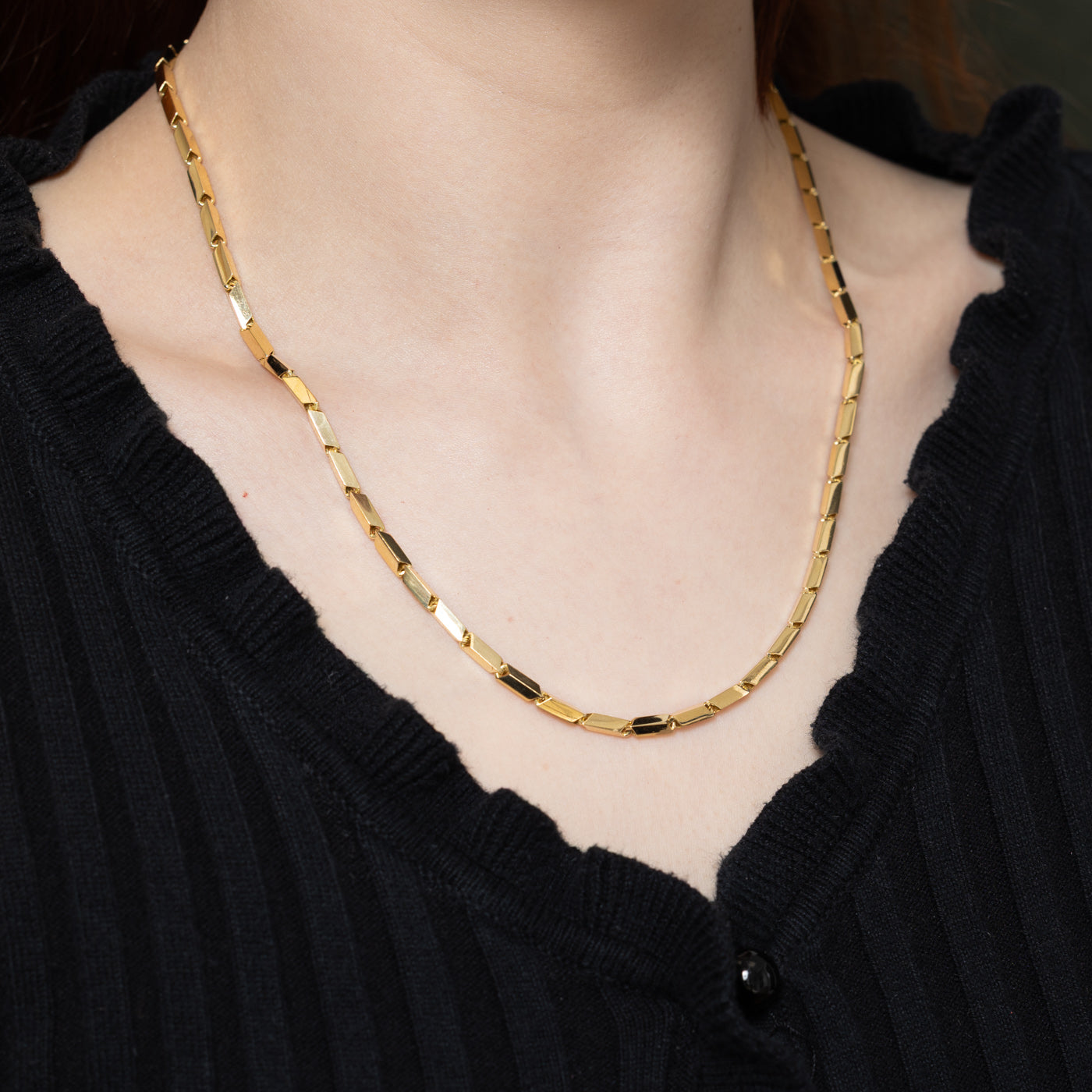 18K Yellow Gold Barleycorn Chain | 19"