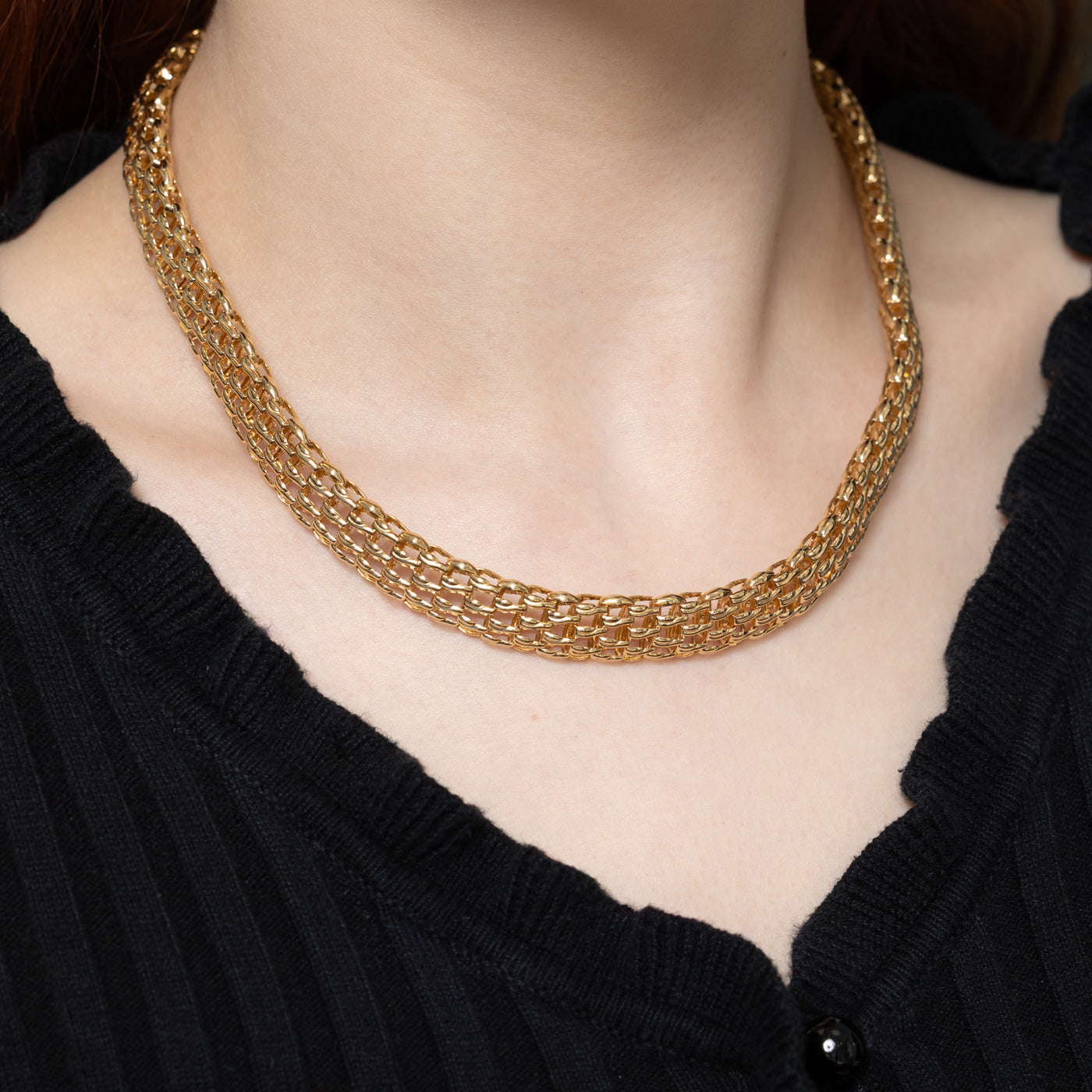 14K Yellow Gold Panther Link Chain | 19.5"