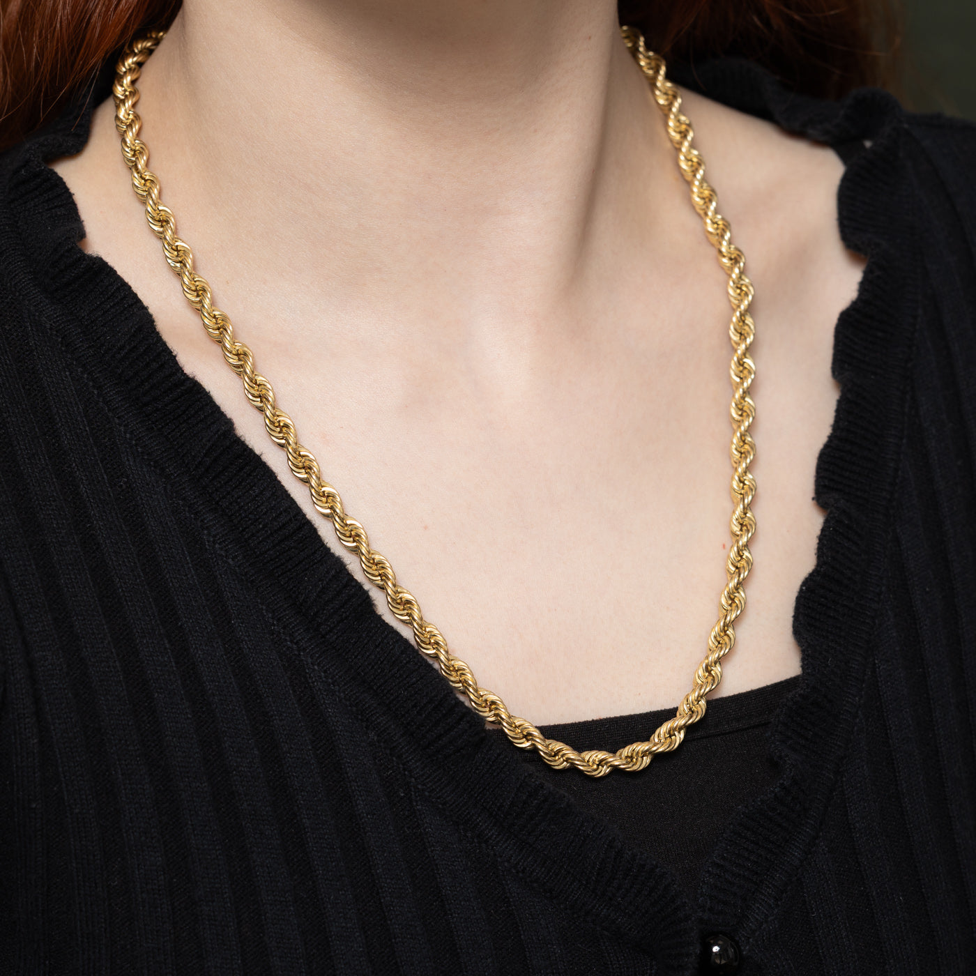 10K Yellow Gold Rope Chain | 22"
