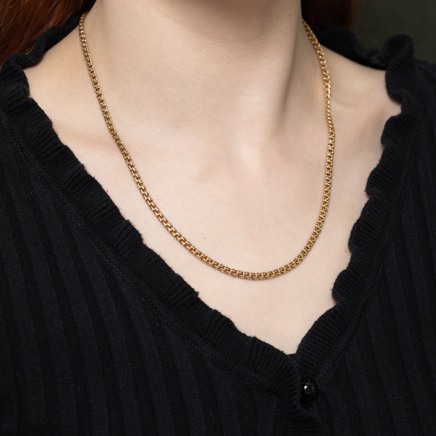 14K Yellow Gold Double Cable Chain | 20"
