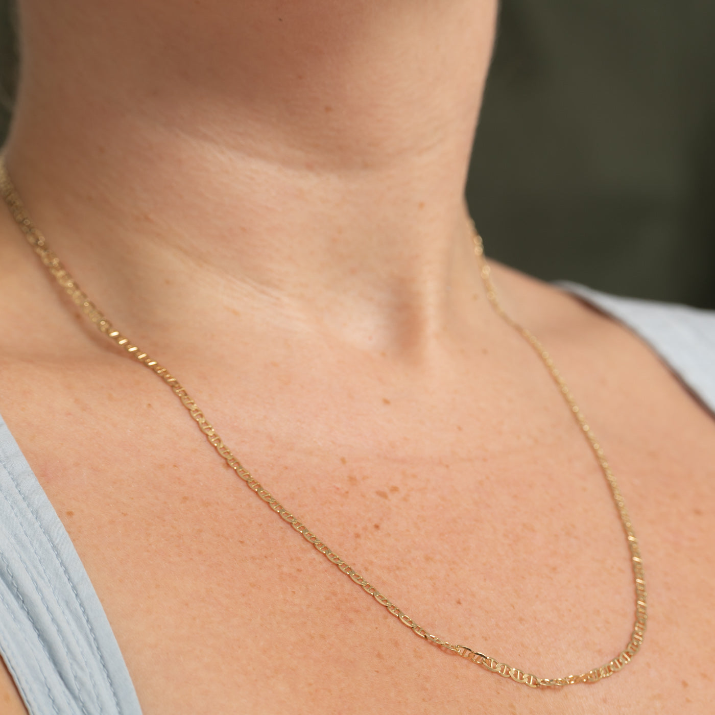 10k Yellow Gold Anchor Chain | 22"