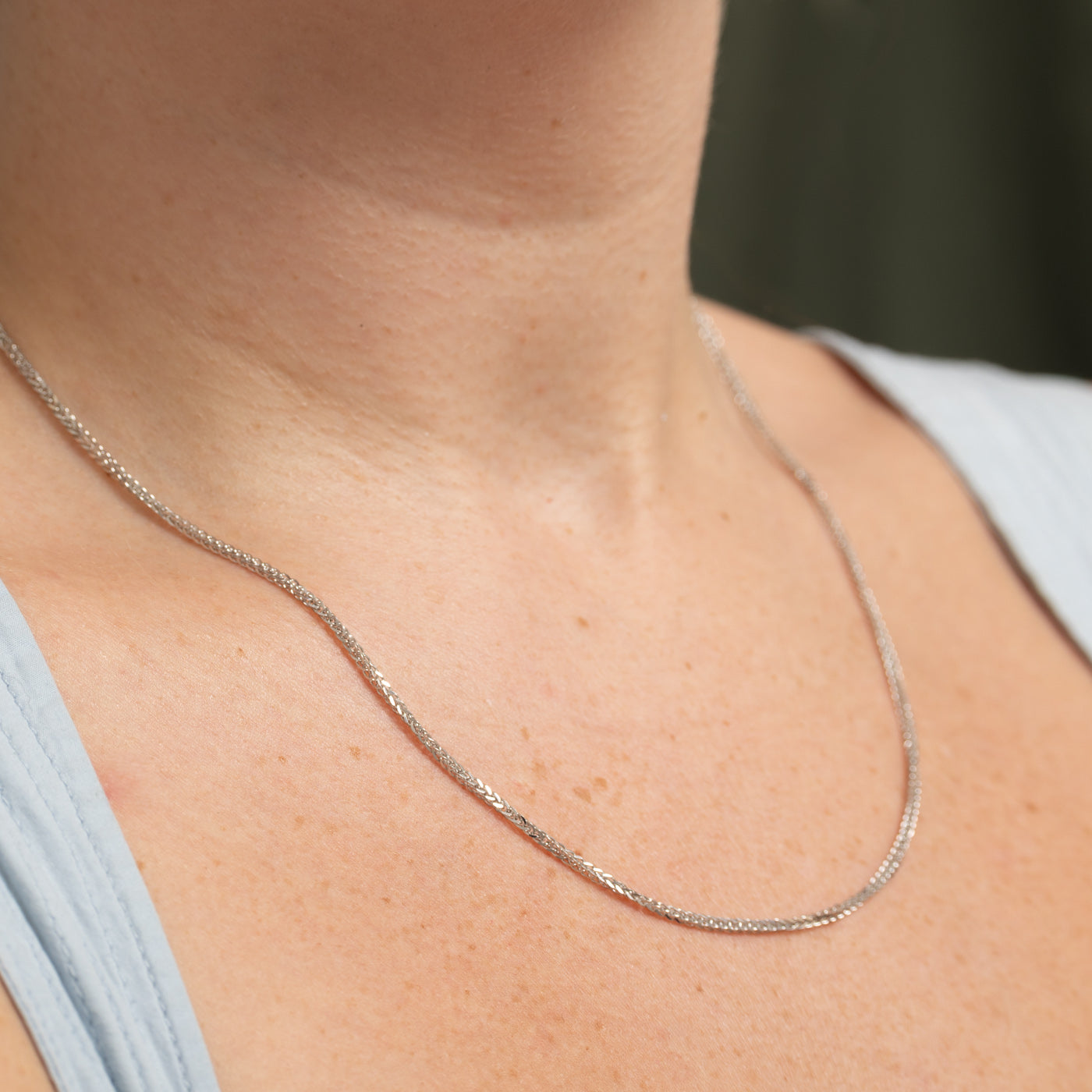 18k White Gold Franco Chain | 20"