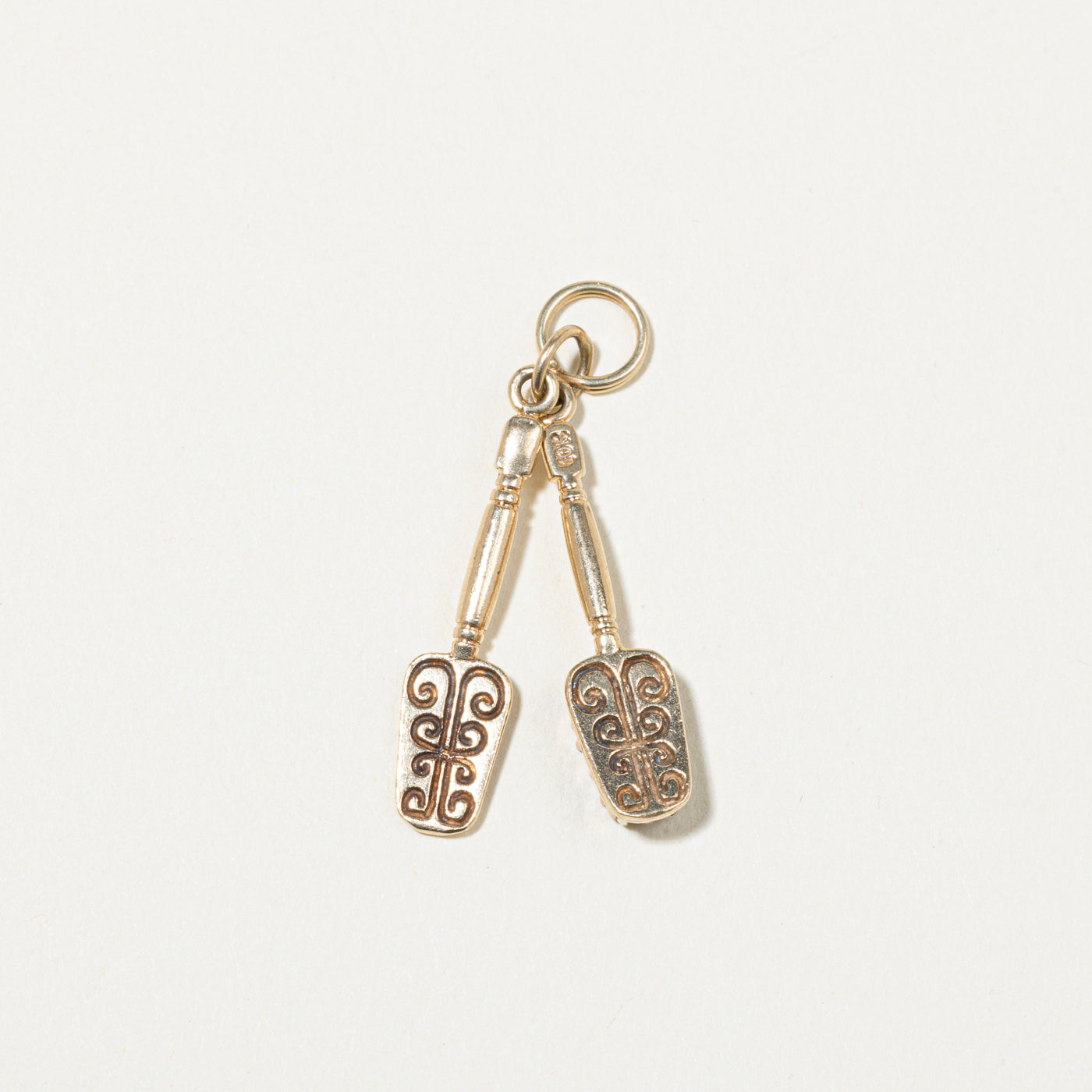 10k Yellow Gold Brush & Mirror Charm