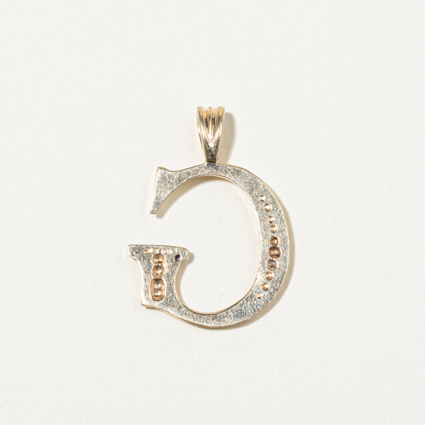 10k Yellow Gold "G" Initial Pendant