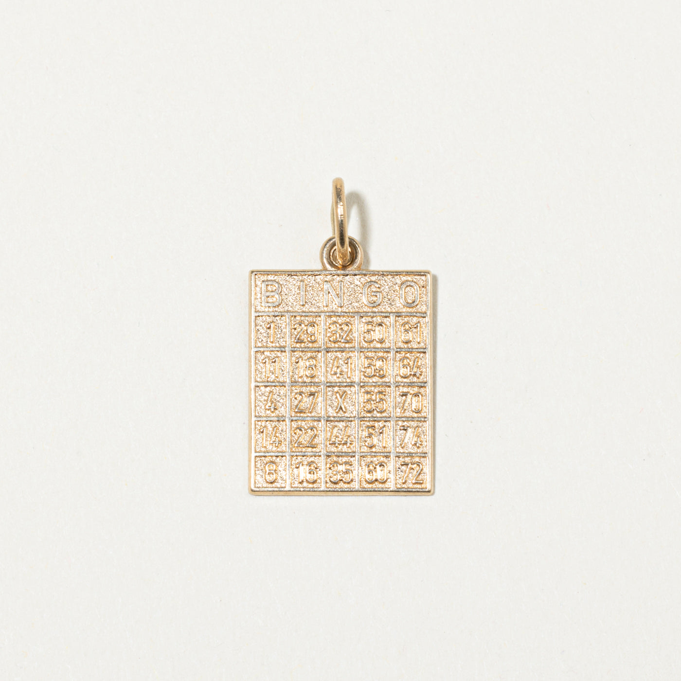 10k Yellow Gold Bingo Game Board Charm