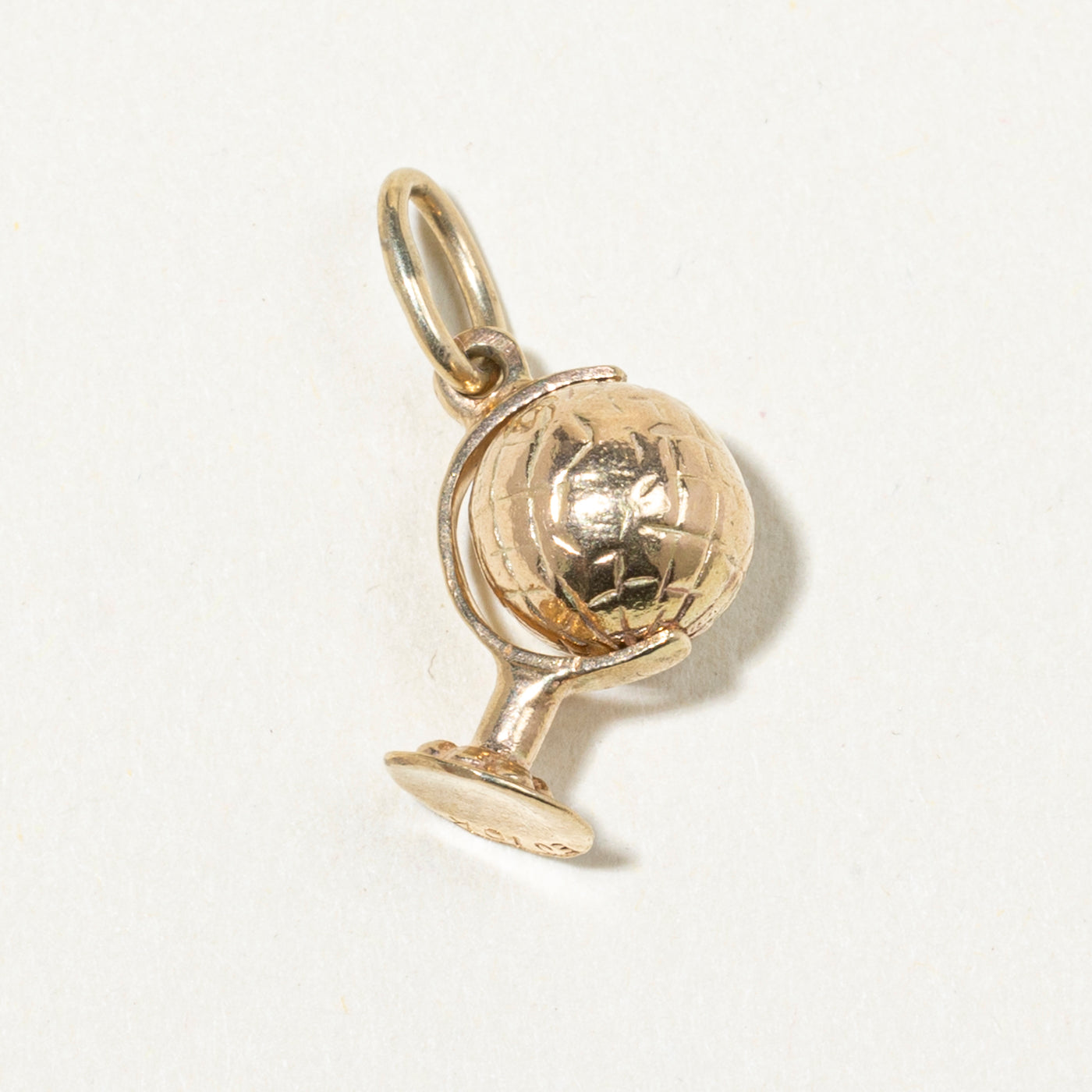 10k Yellow Gold Spinning Globe Charm
