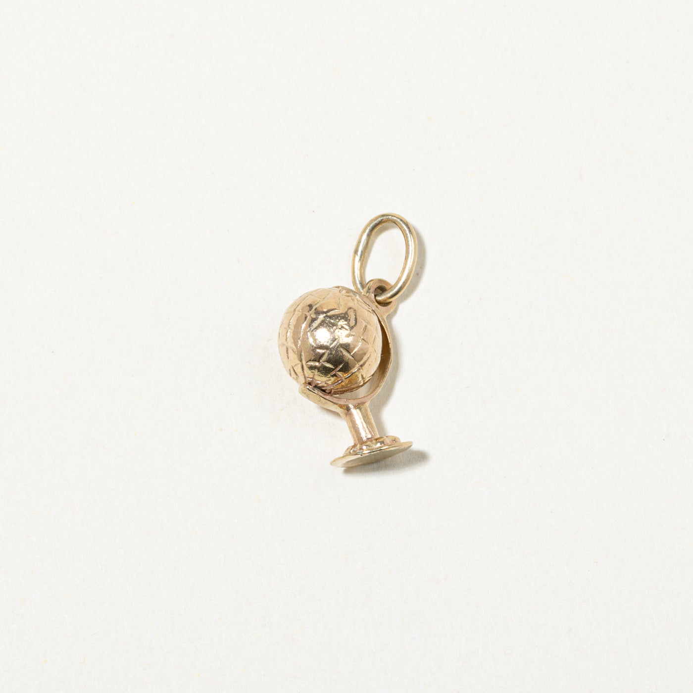 10k Yellow Gold Spinning Globe Charm