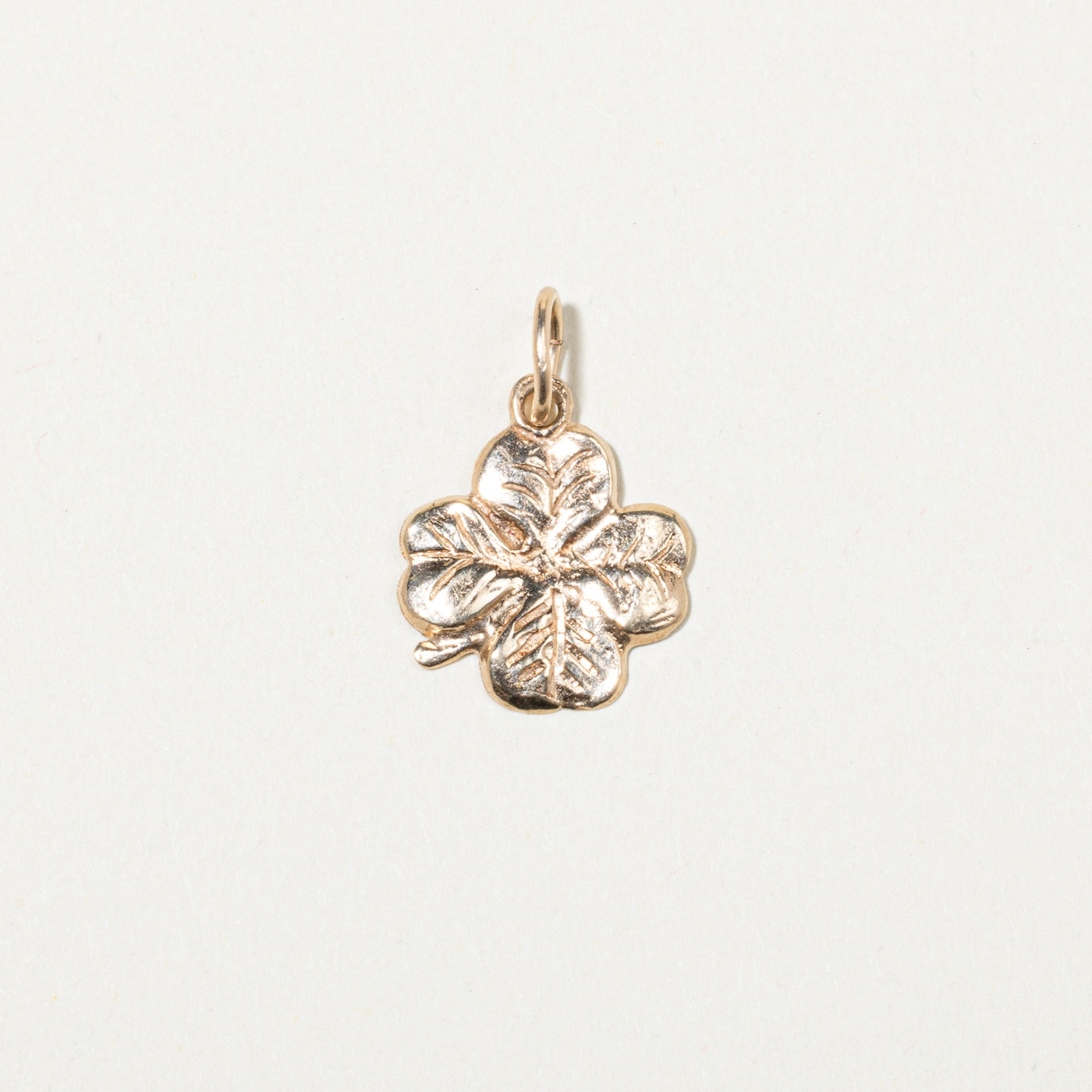10k Yellow Gold Four Leaf Clover Charm