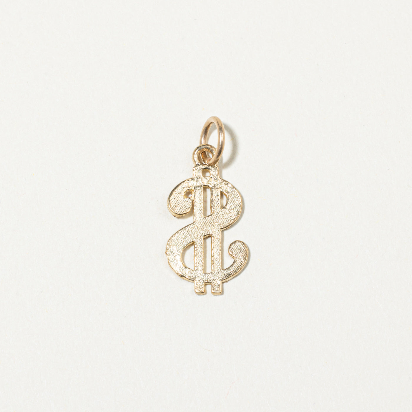 10k Yellow Gold Dollar Sign Charm